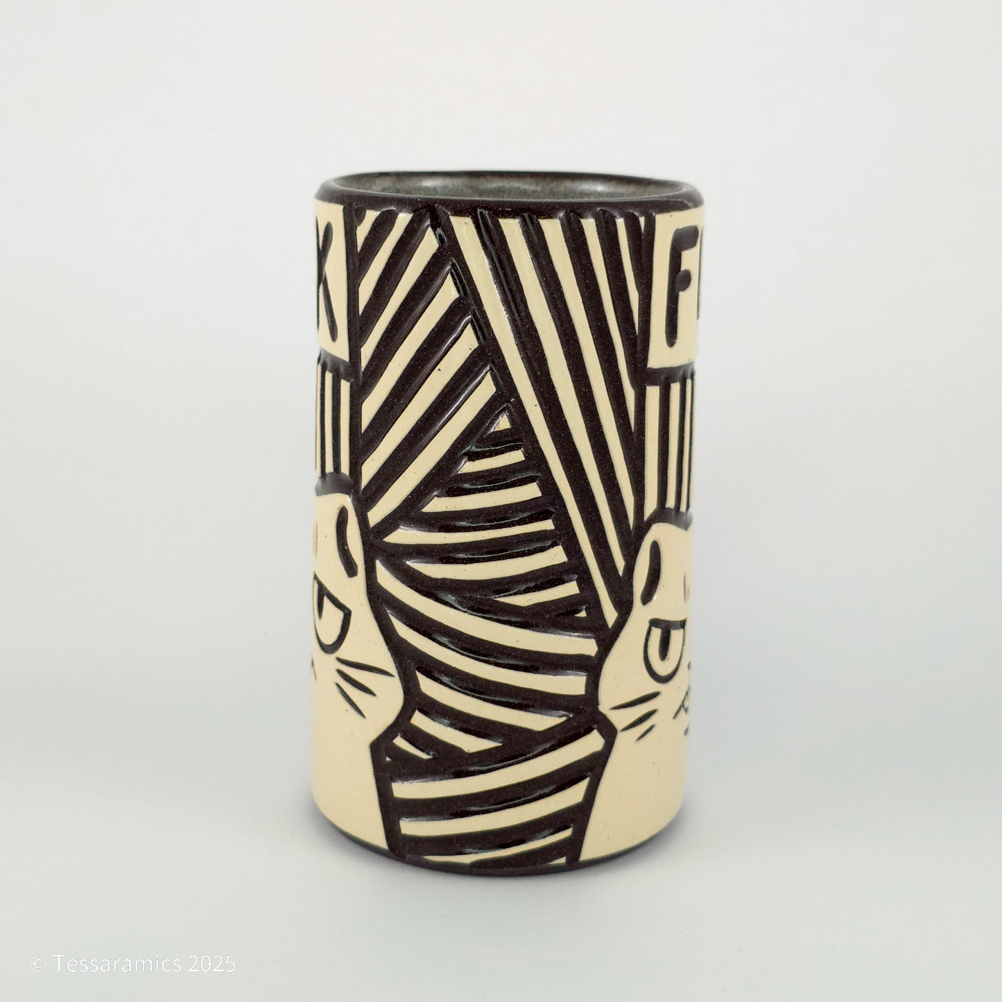 16 oz Fuck Cat Mug in Coffee