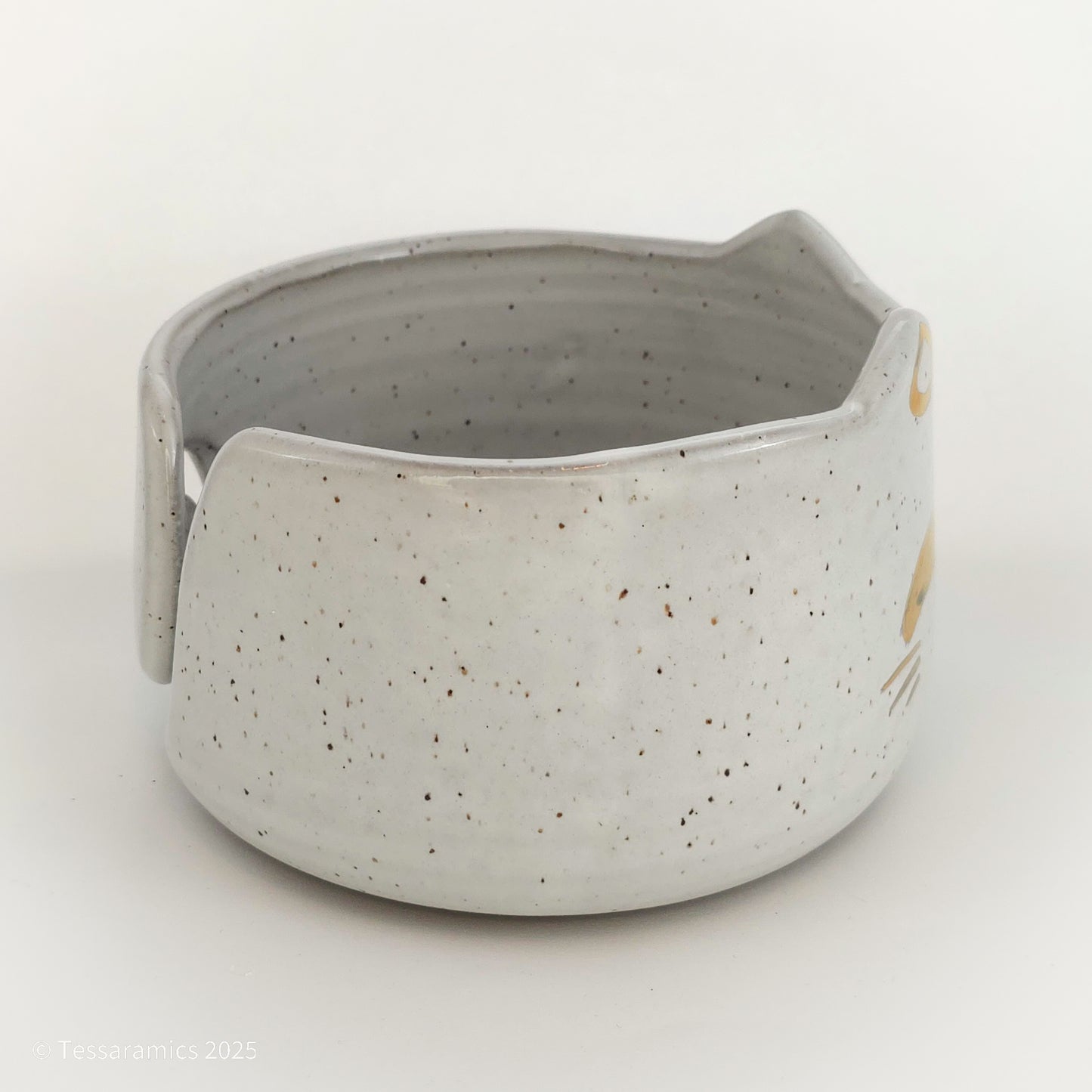 Large Cat Yarn Bowl with Gold*