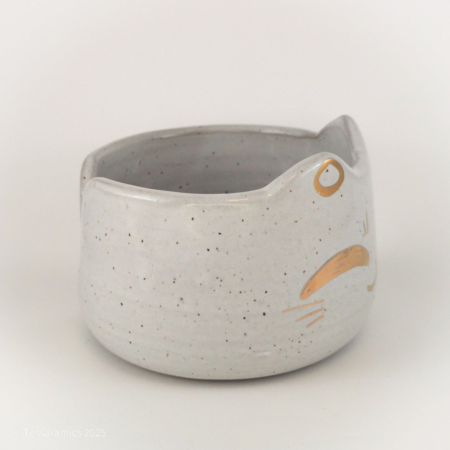 Cat Yarn Bowl with Gold*