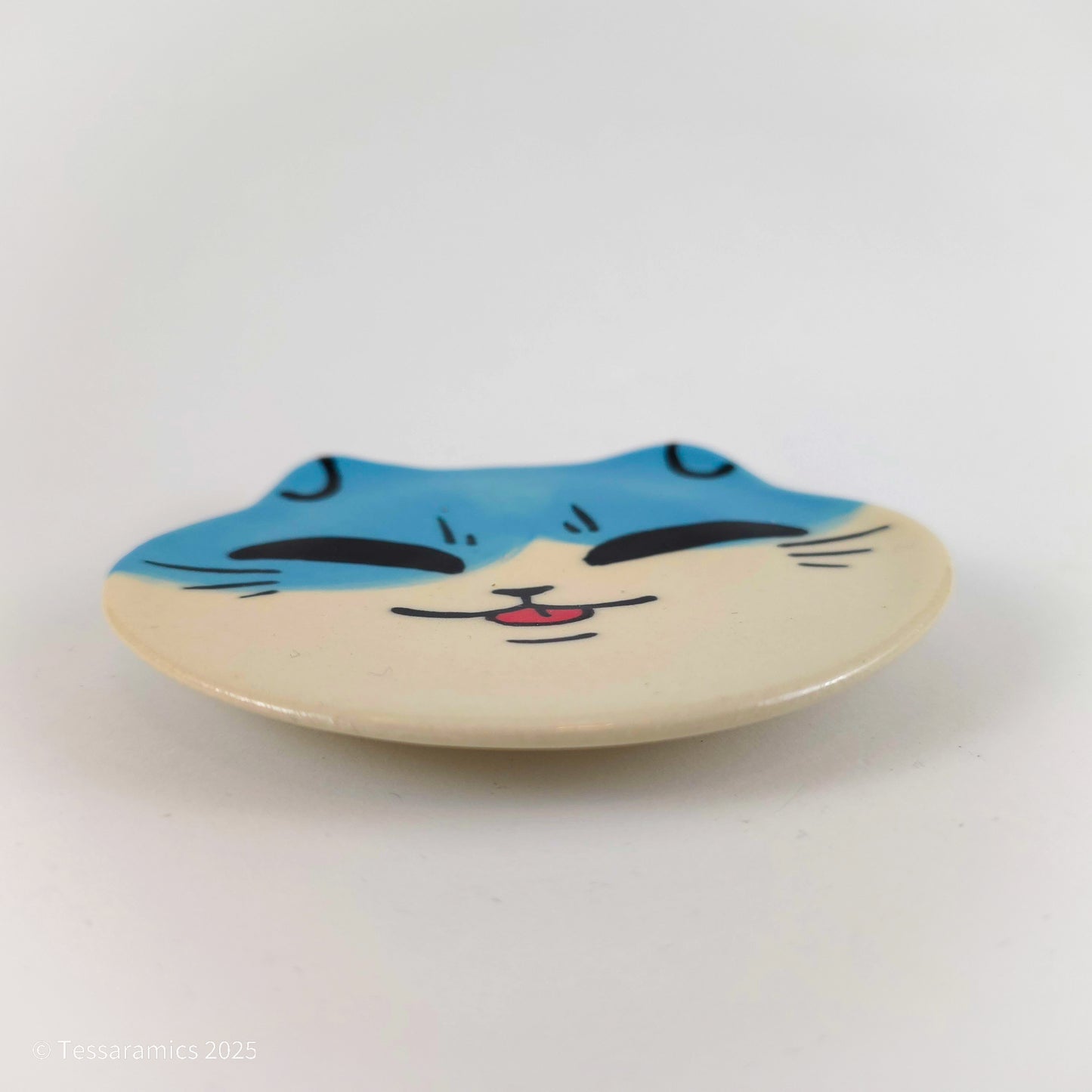 Blue Tuxedo Cat Head Ring Dish * (Copy)