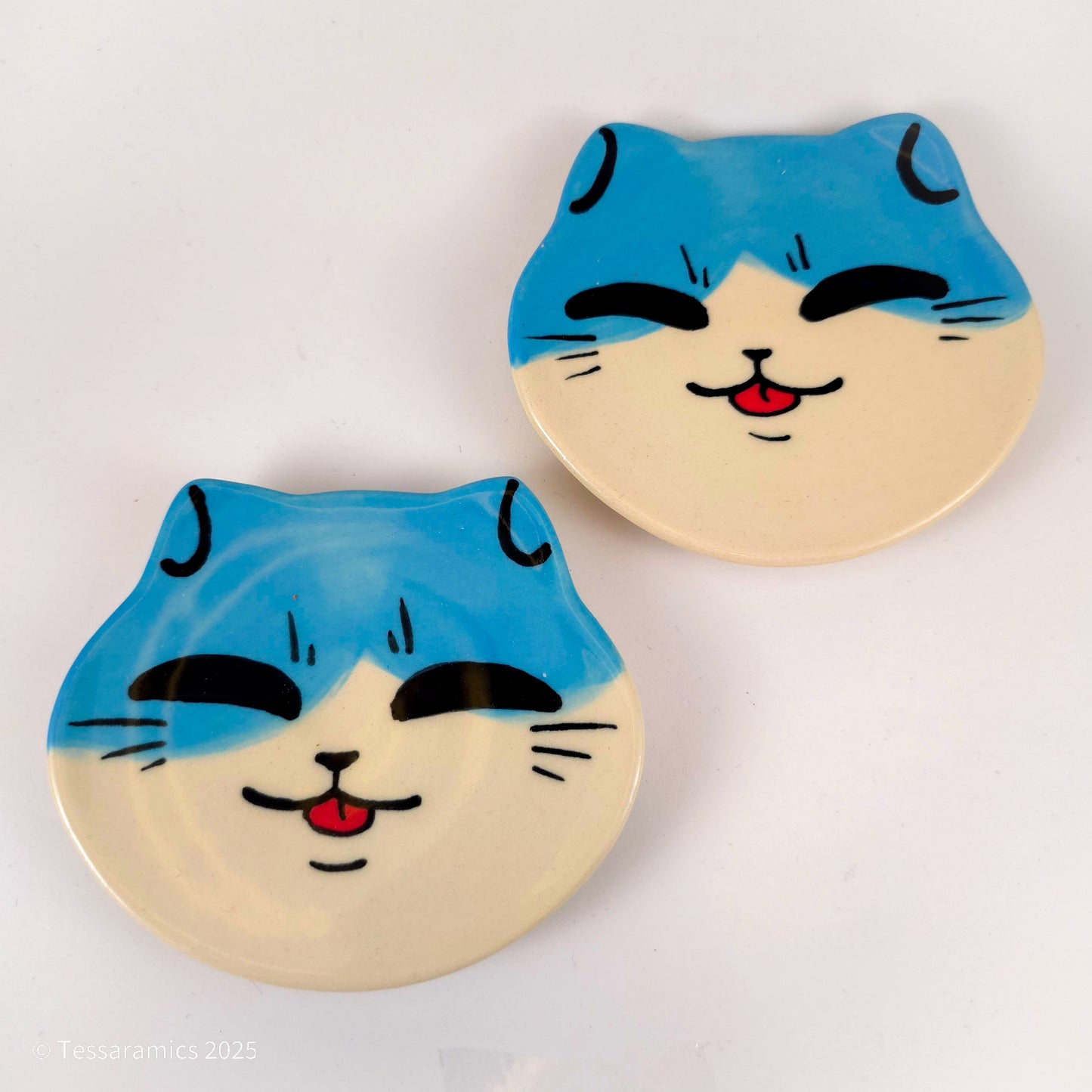 Blue Tuxedo Cat Head Ring Dish * (Copy)
