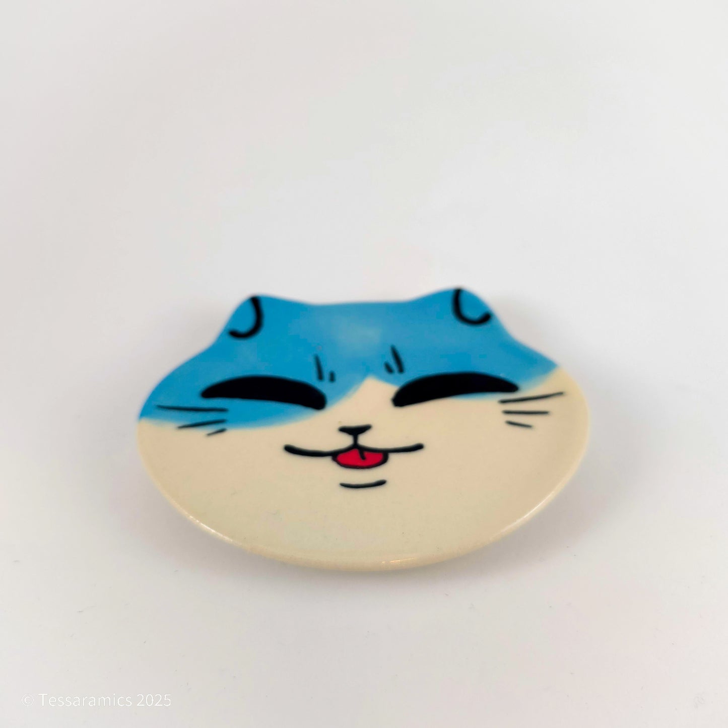 Blue Tuxedo Cat Head Ring Dish * (Copy)