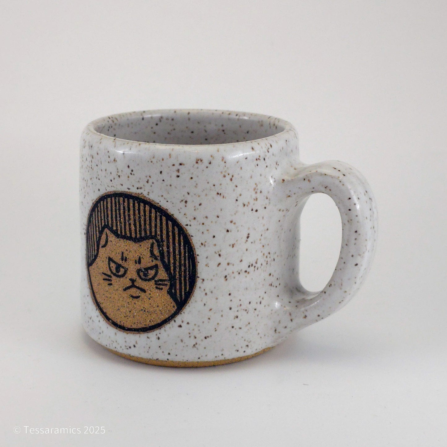 12 oz Content Angry Cat Mug