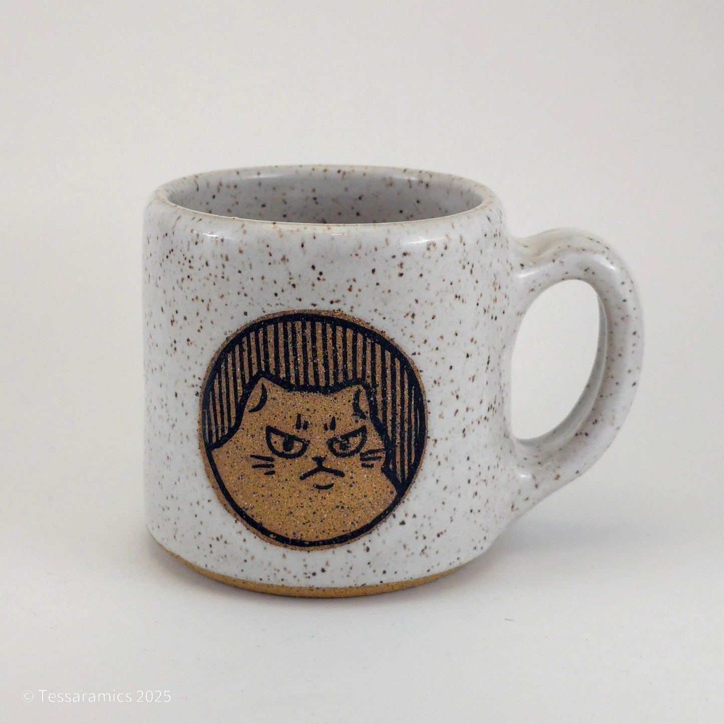 12 oz Content Angry Cat Mug