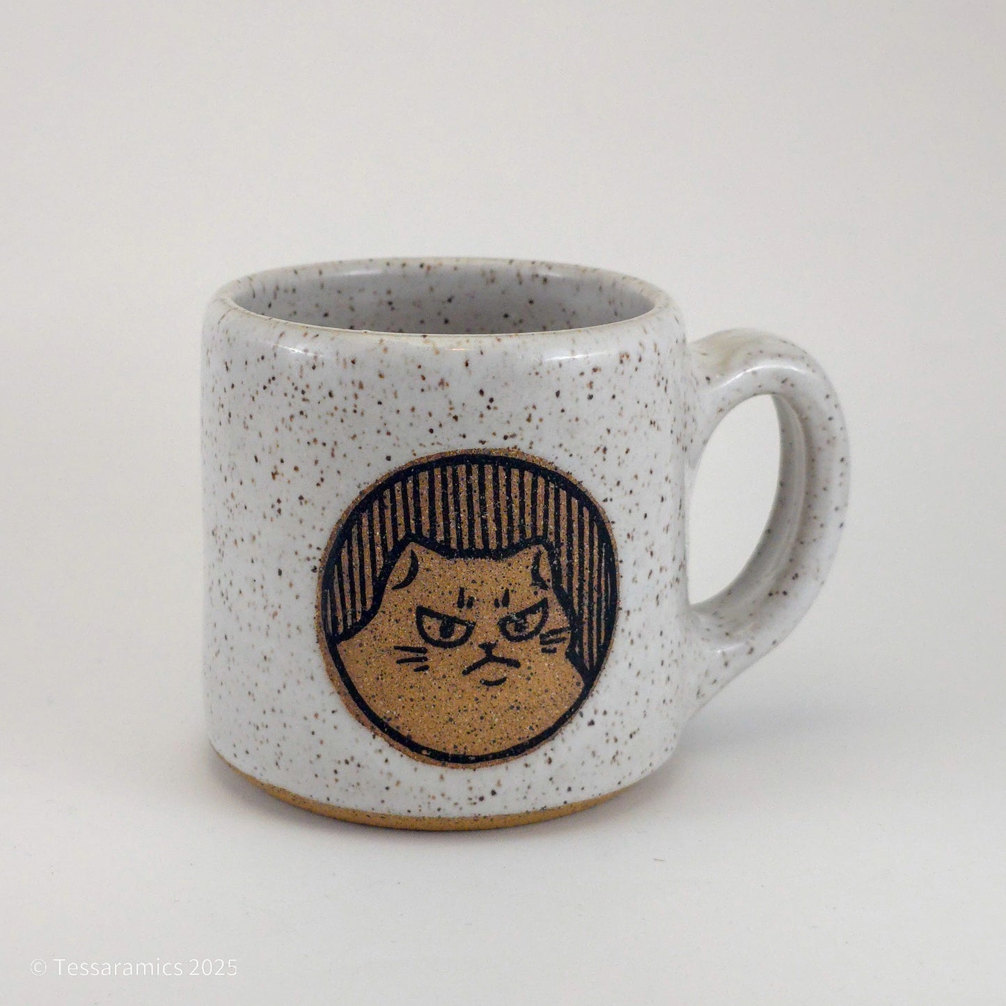 12 oz Content Angry Cat Mug