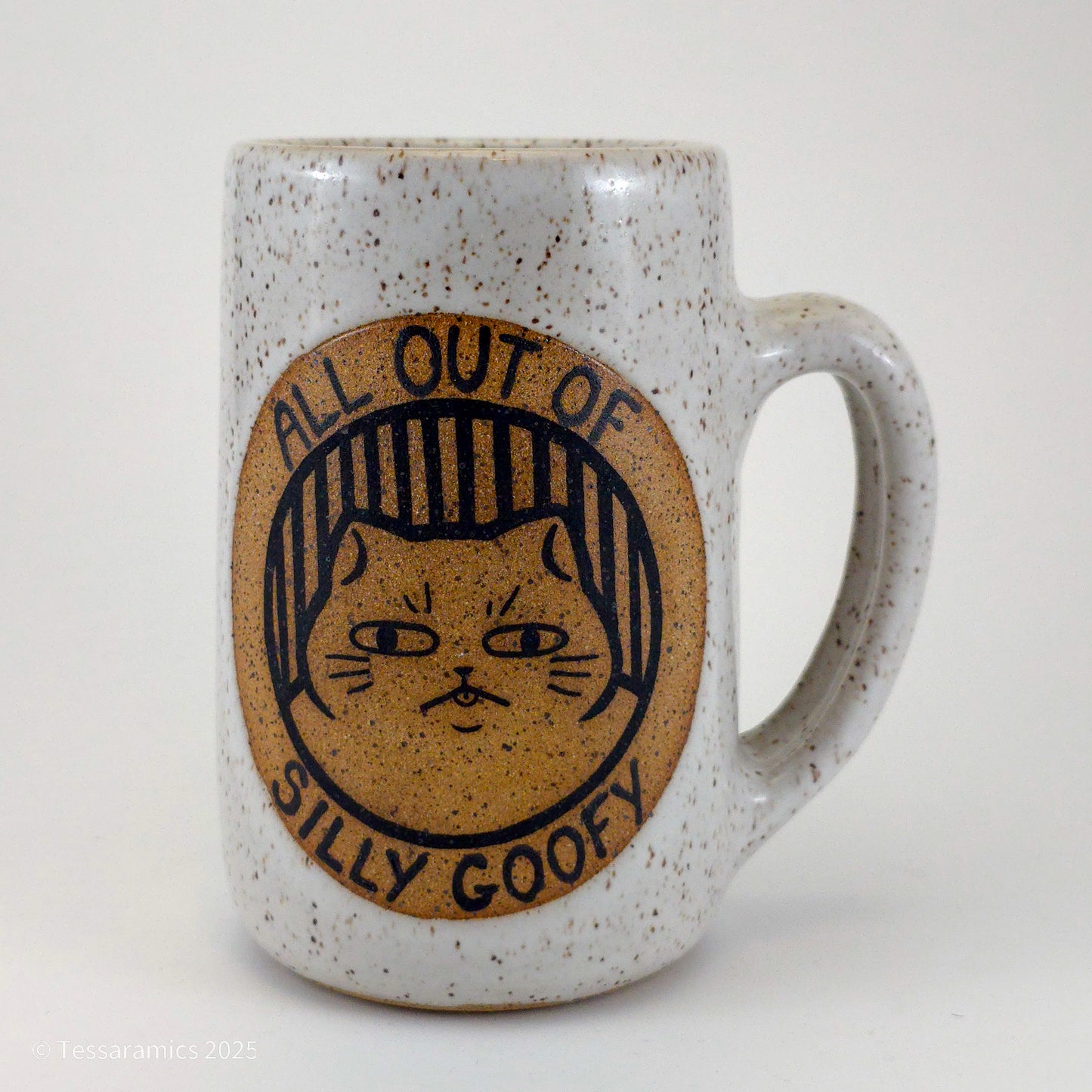 All Out Of Silly Goofy, What's Left Is Queer And Absurd Cat Mug *