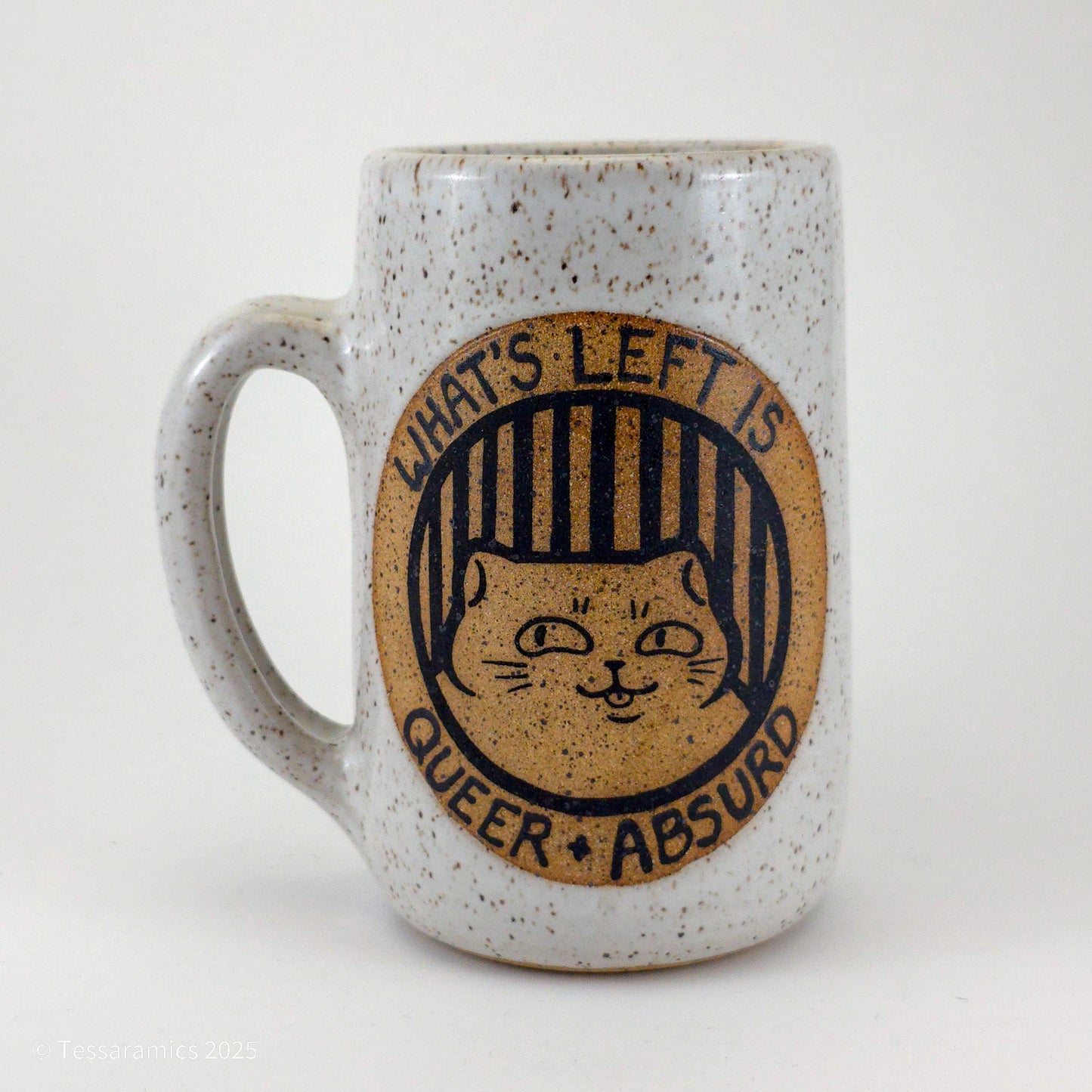 All Out Of Silly Goofy, What's Left Is Queer And Absurd Cat Mug *