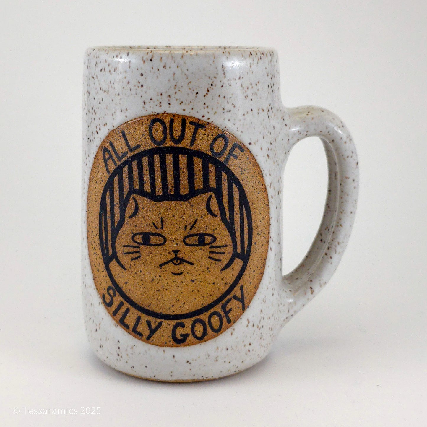 All Out Of Silly Goofy, What's Left Is Queer And Absurd Cat Mug *