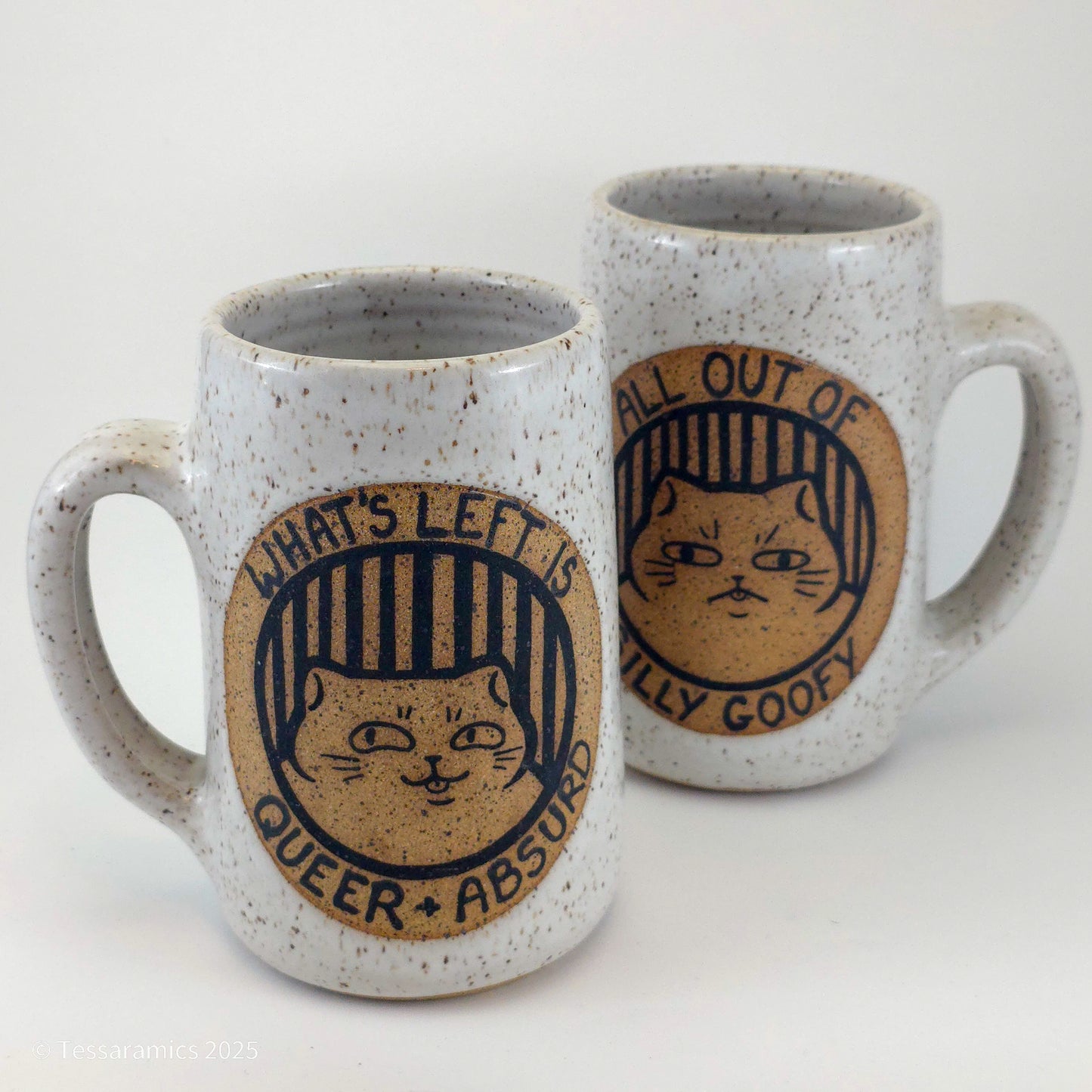 All Out Of Silly Goofy, What's Left Is Queer And Absurd Cat Mug *