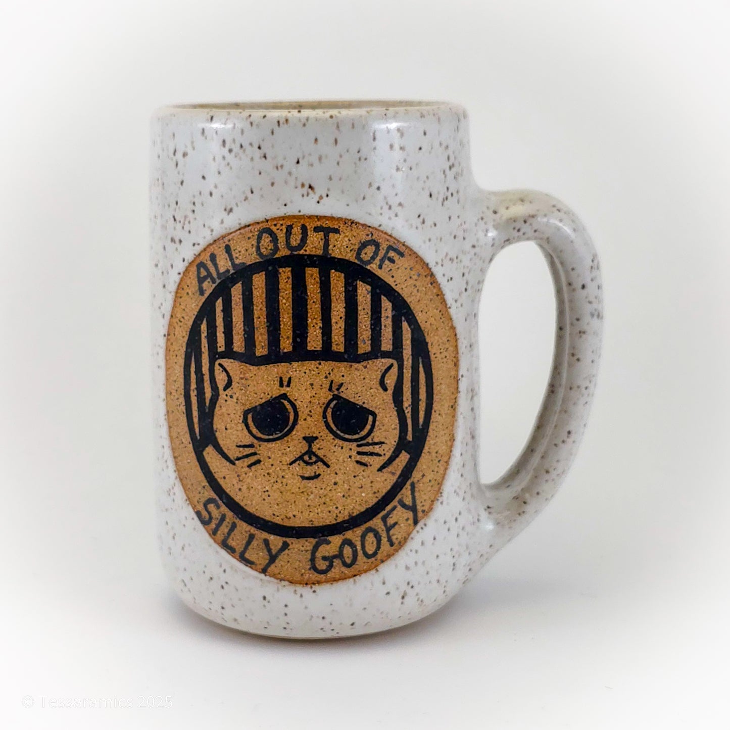 All Out of Silly Goofy, What's Left is Queer and Absurd Cat Mug *