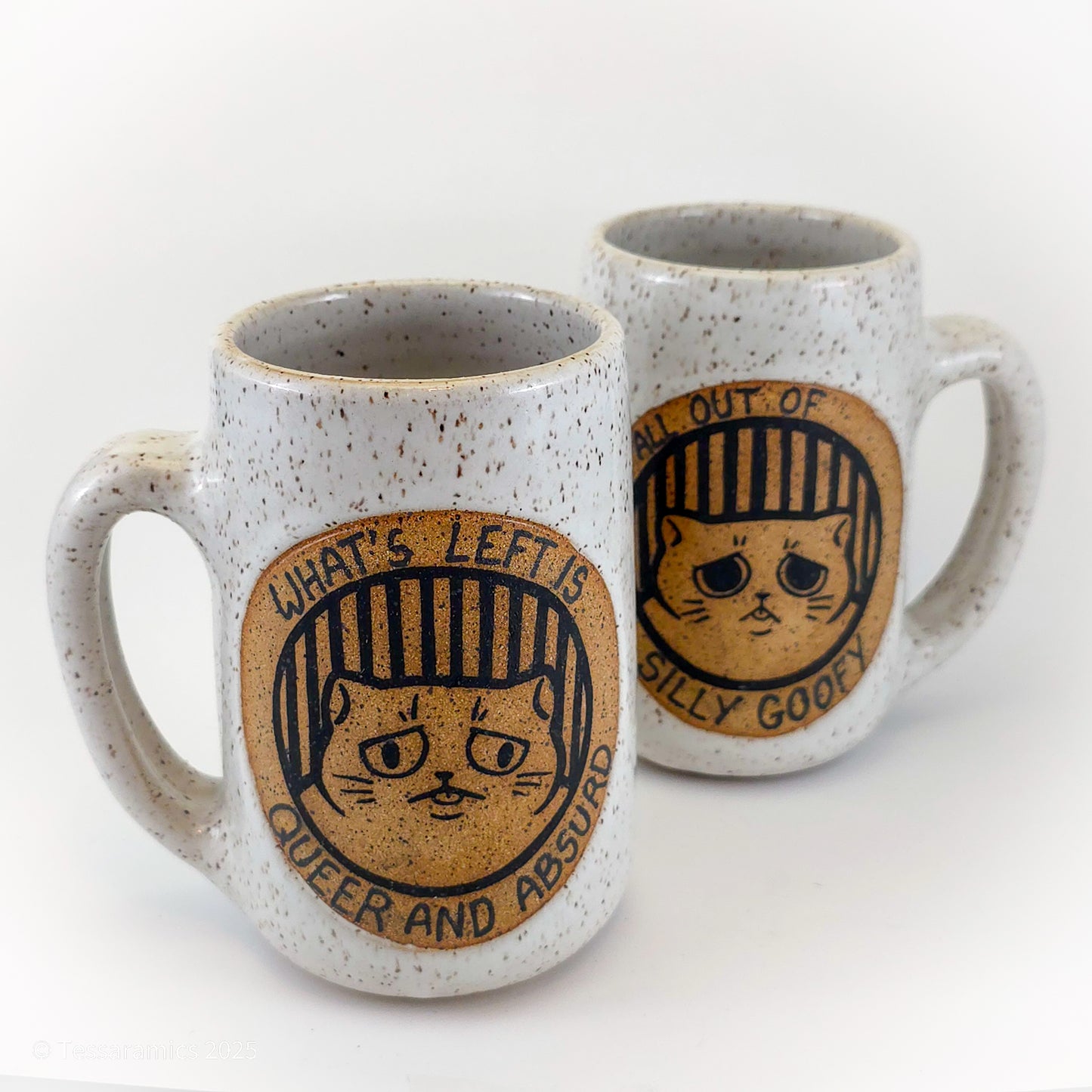 All Out of Silly Goofy, What's Left is Queer and Absurd Cat Mug *