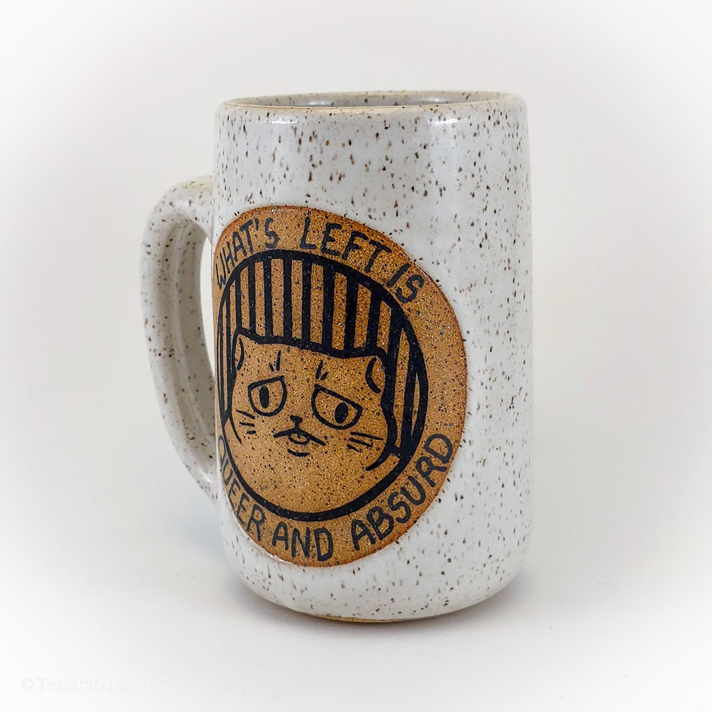 All Out of Silly Goofy, What's Left is Queer and Absurd Cat Mug *
