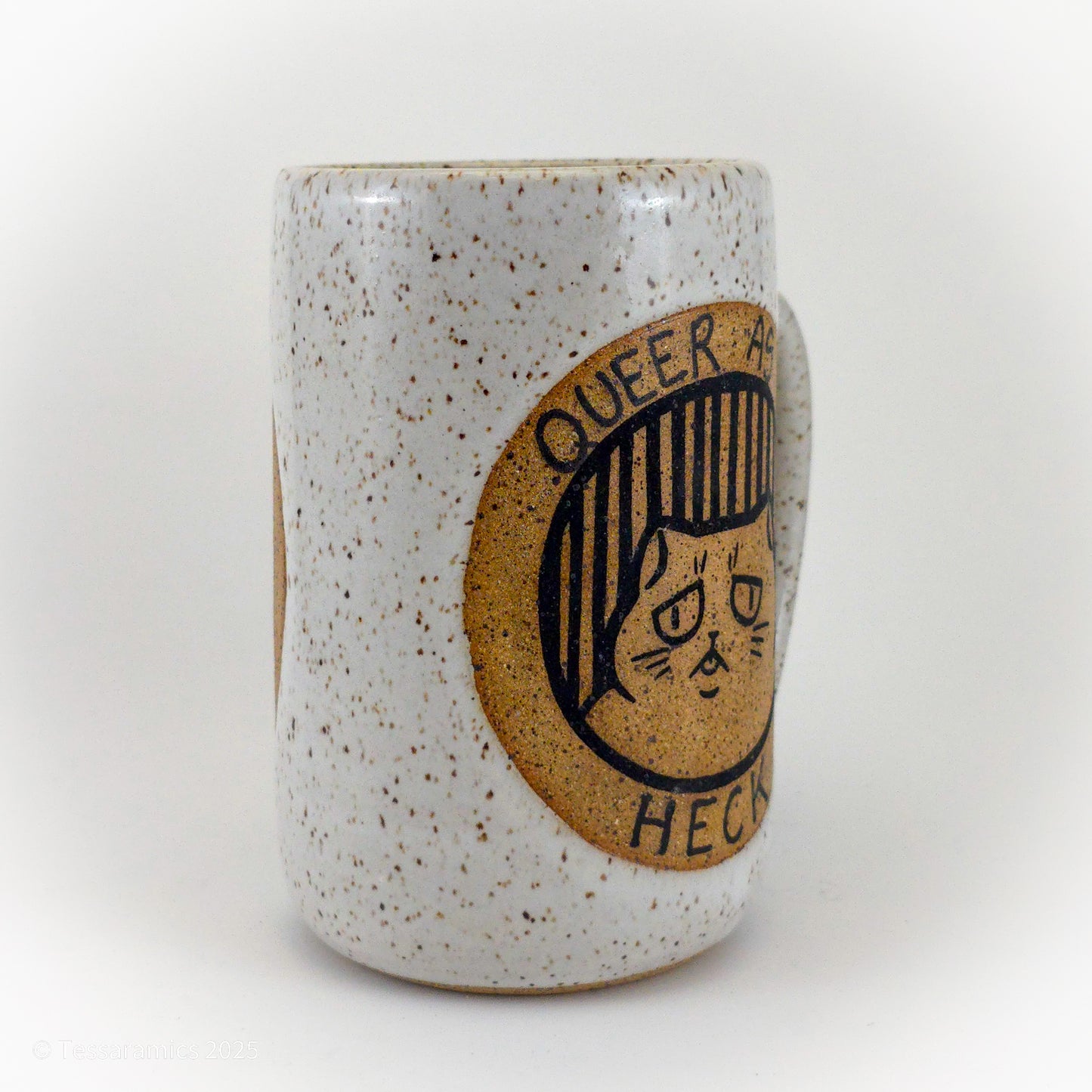 Queer as Heck, Cute as Hell Cat Mug