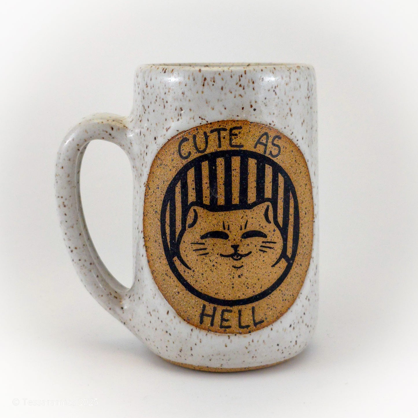 Queer as Heck, Cute as Hell Cat Mug