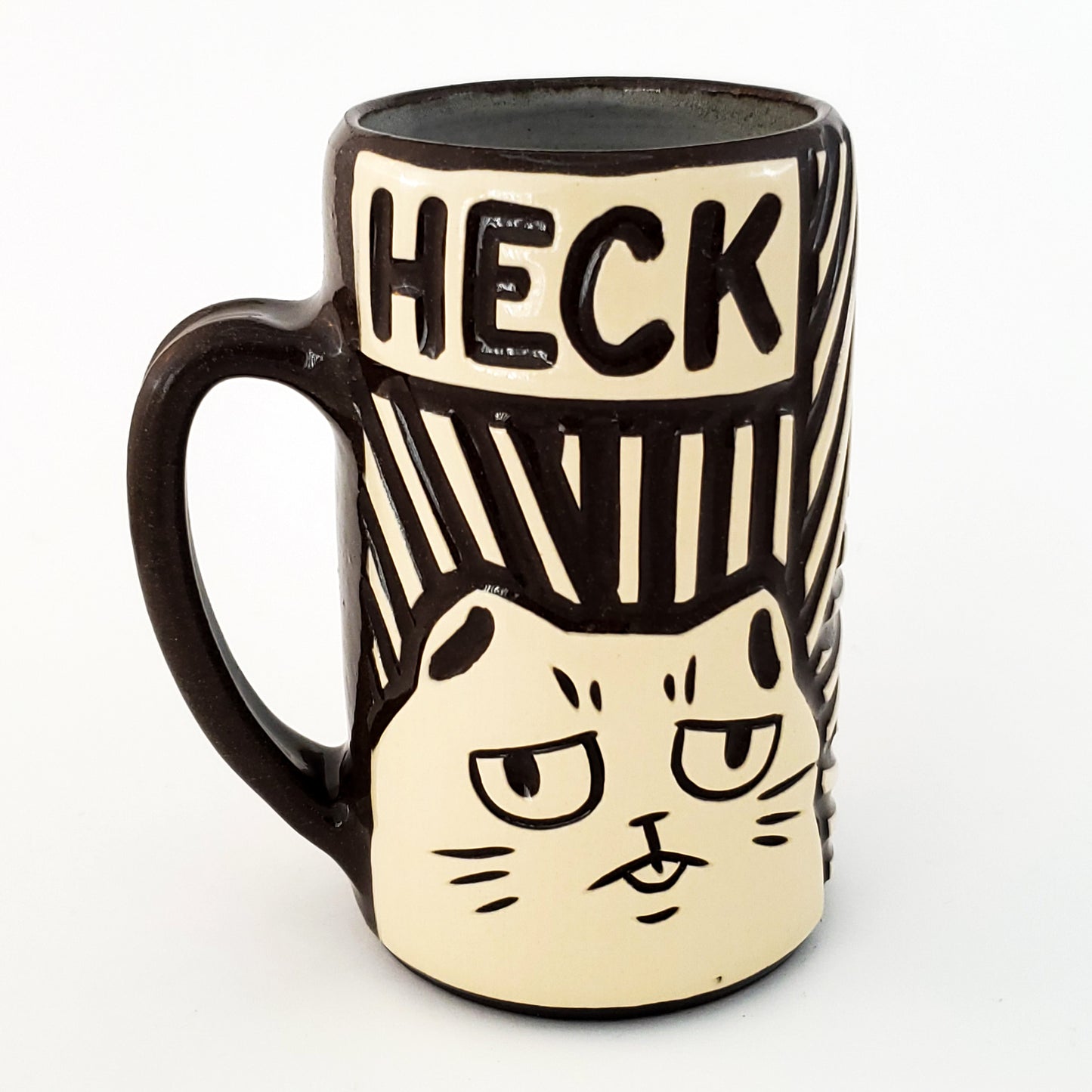 16 oz Heck Cat Mug in Coffee*