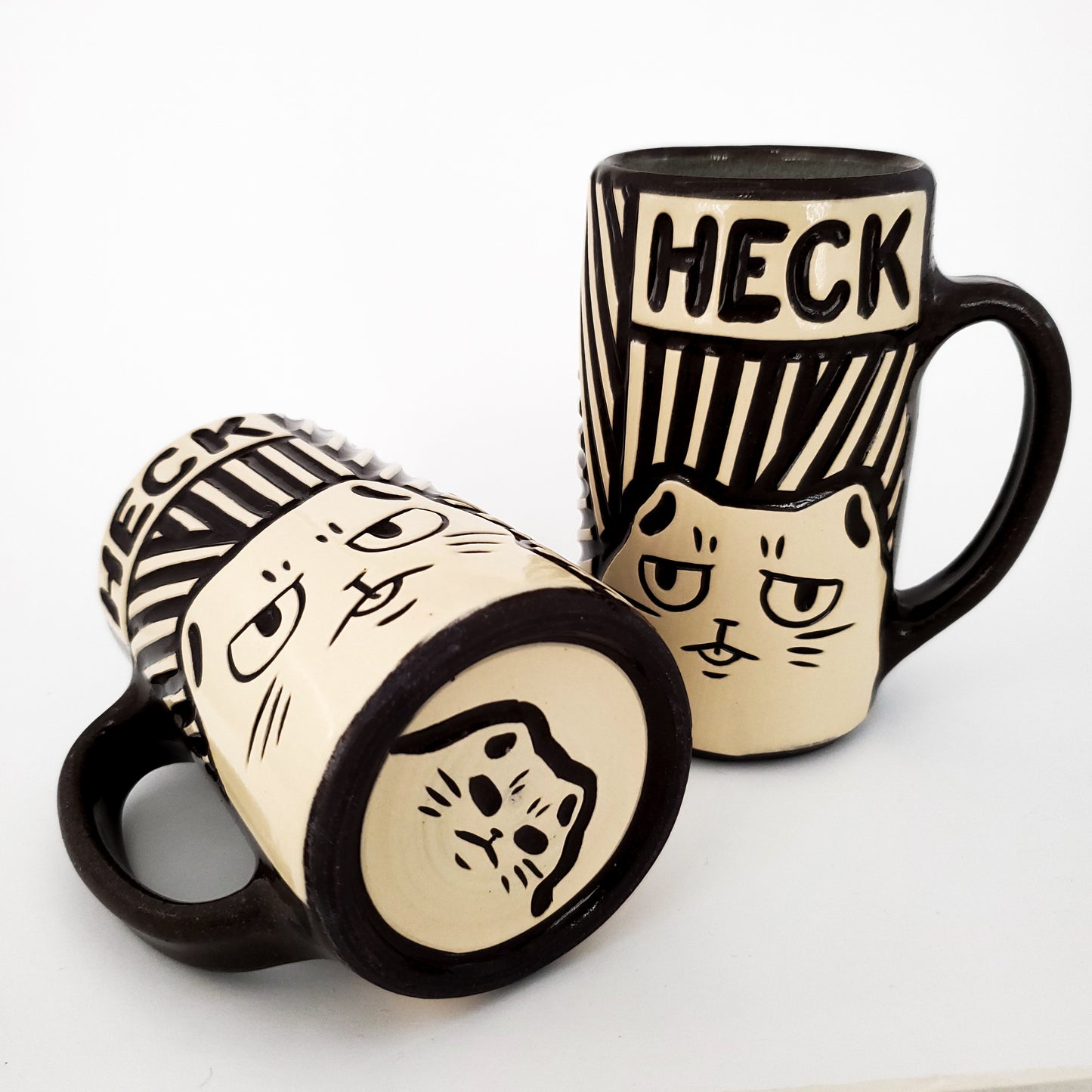 16 oz Heck Cat Mug in Coffee*