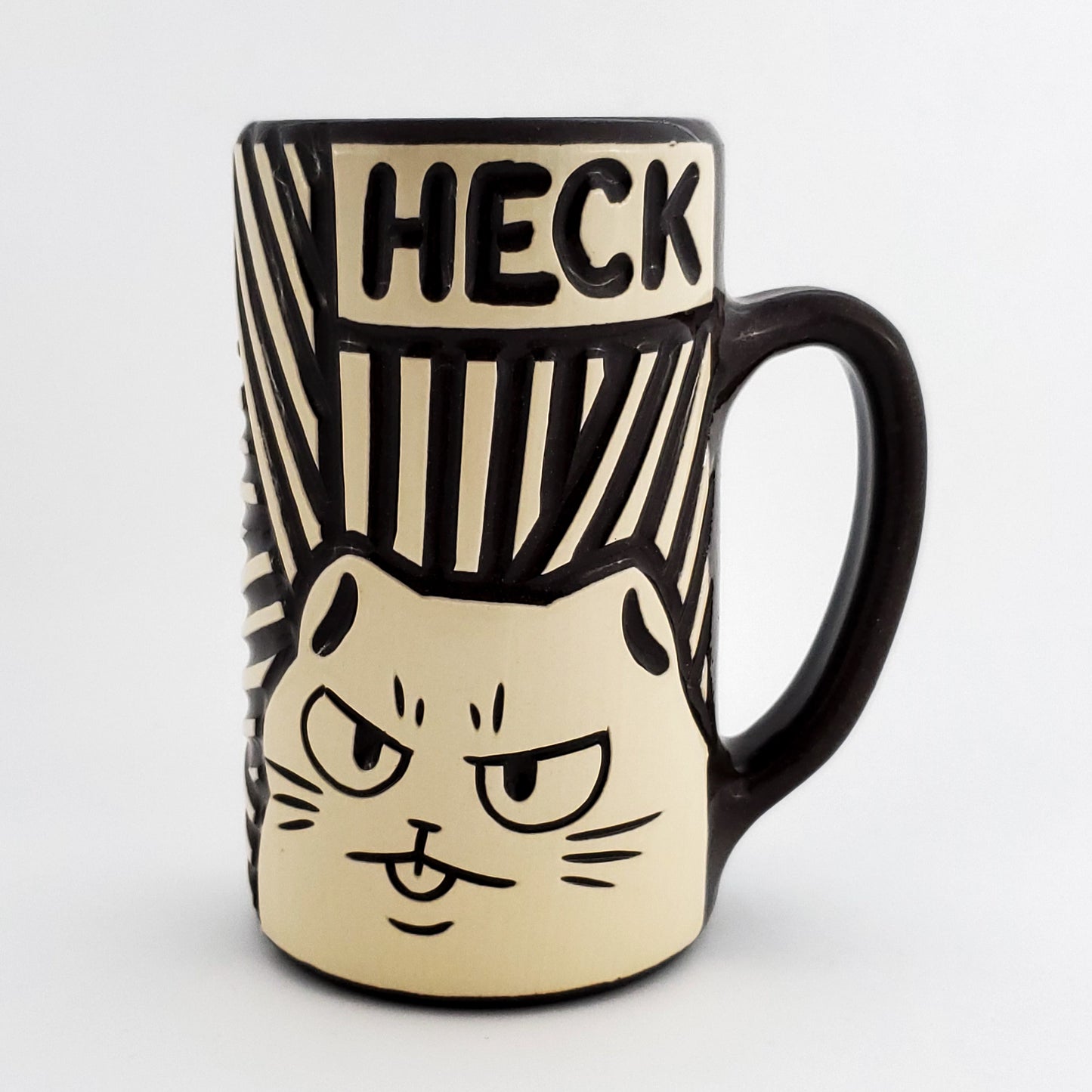 16 oz Heck Cat Mug in Coffee*