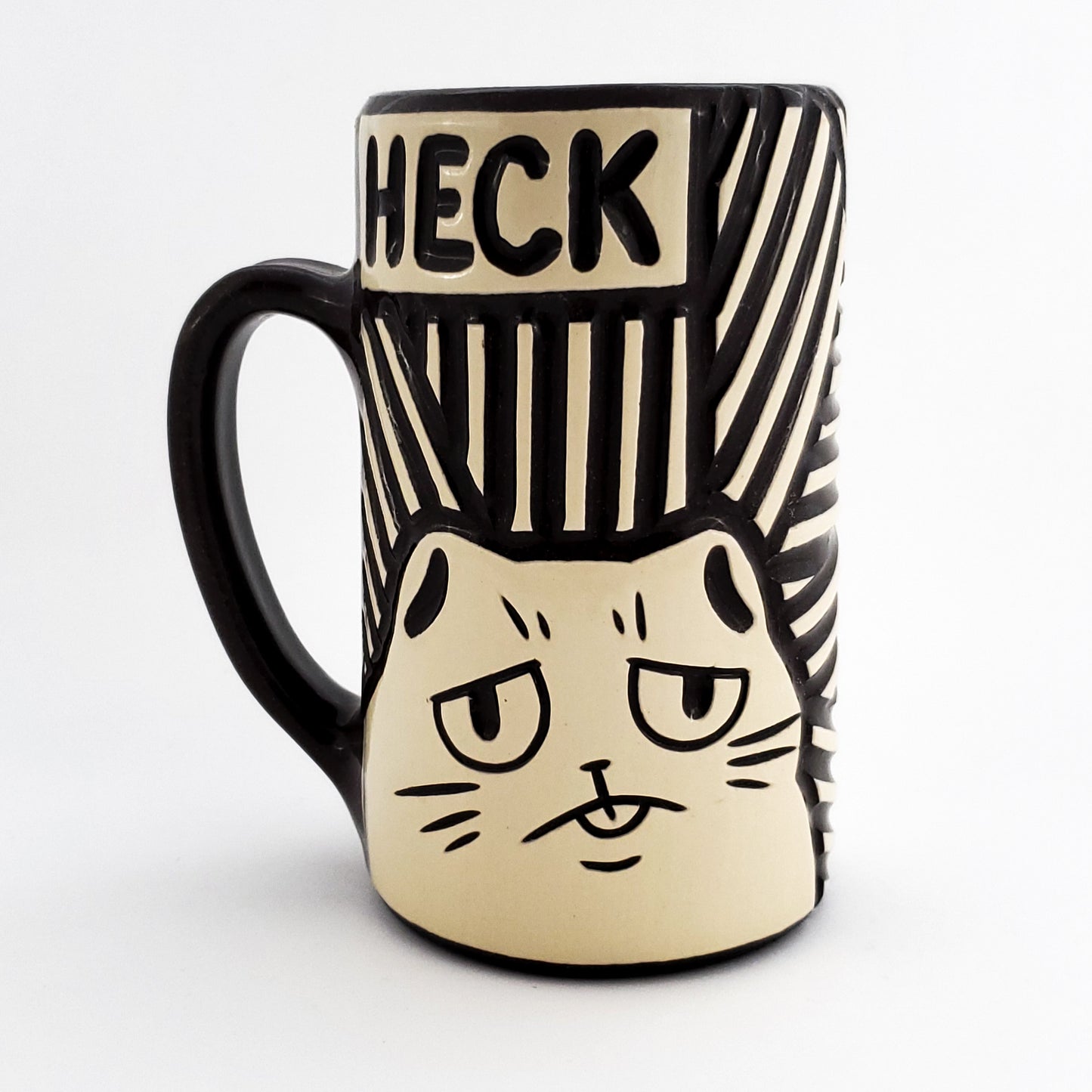 16 oz Heck Cat Mug in Coffee*