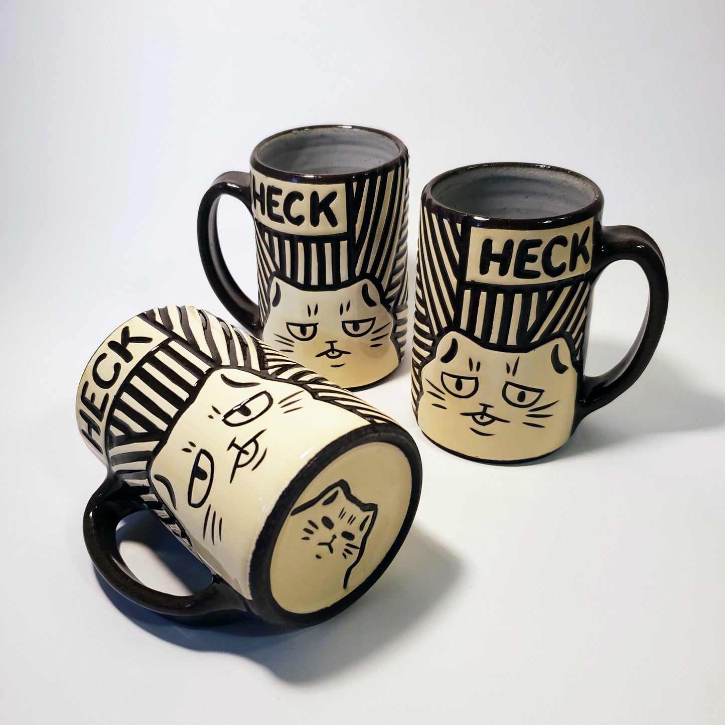 16 oz Heck Cat Mug in Coffee*