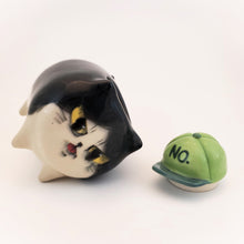 Load image into Gallery viewer, &quot;NO.&quot; Ball Cap Tuxedo Cat (DISCOUNTED)