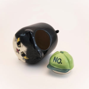 "NO." Ball Cap Tuxedo Cat (DISCOUNTED)