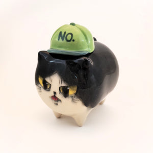 "NO." Ball Cap Tuxedo Cat (DISCOUNTED)