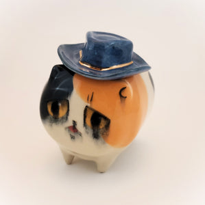 Cowboy Hat Calico Cat (DISCOUNTED)