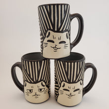 Load image into Gallery viewer, PREORDER 16 oz Angry/Happy Cat Mug in Coffee*