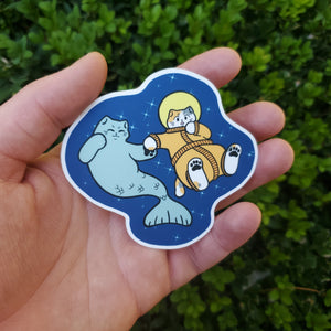 Space Boy and Prince of the Sea Stickers Set of 2