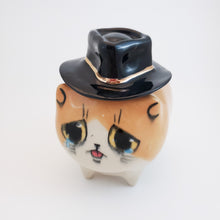 Load image into Gallery viewer, Cowboy Hat Tuxedo Cat (DISCOUNTED)