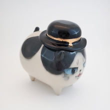 Load image into Gallery viewer, Bowler Hat Tuxedo Cat (DISCOUNTED)