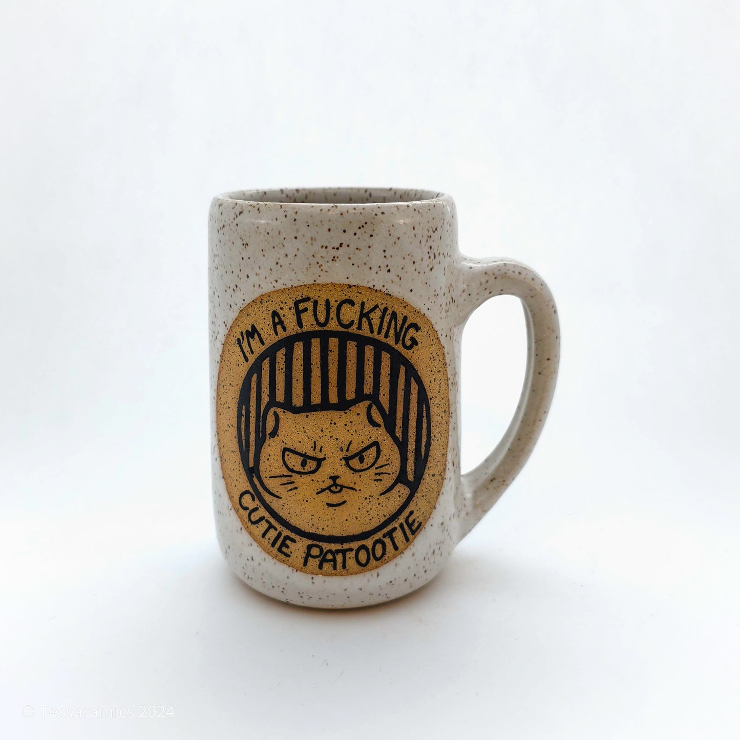 I'm a Fucking Cutie Patootie! Tired, Queer, Caffienated Cat Mug