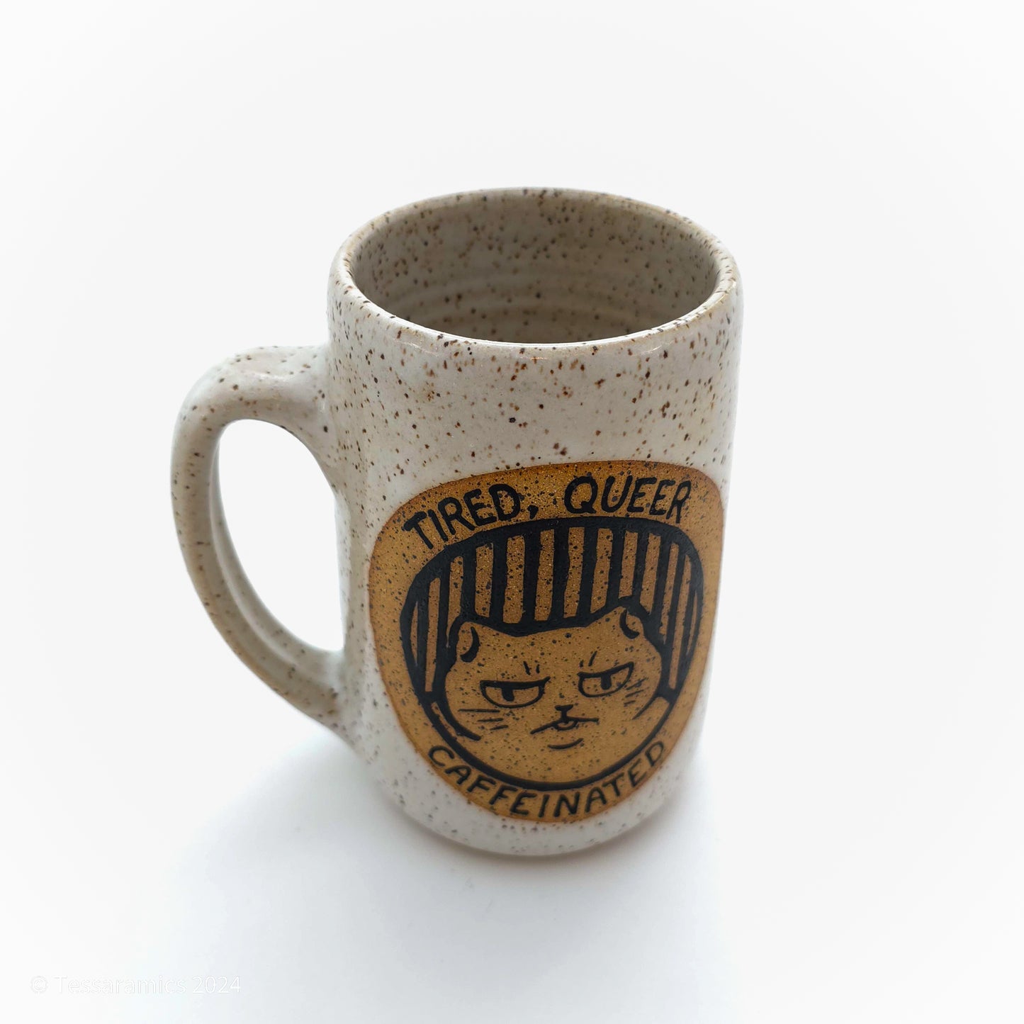 I'm a Fucking Cutie Patootie! Tired, Queer, Caffienated Cat Mug