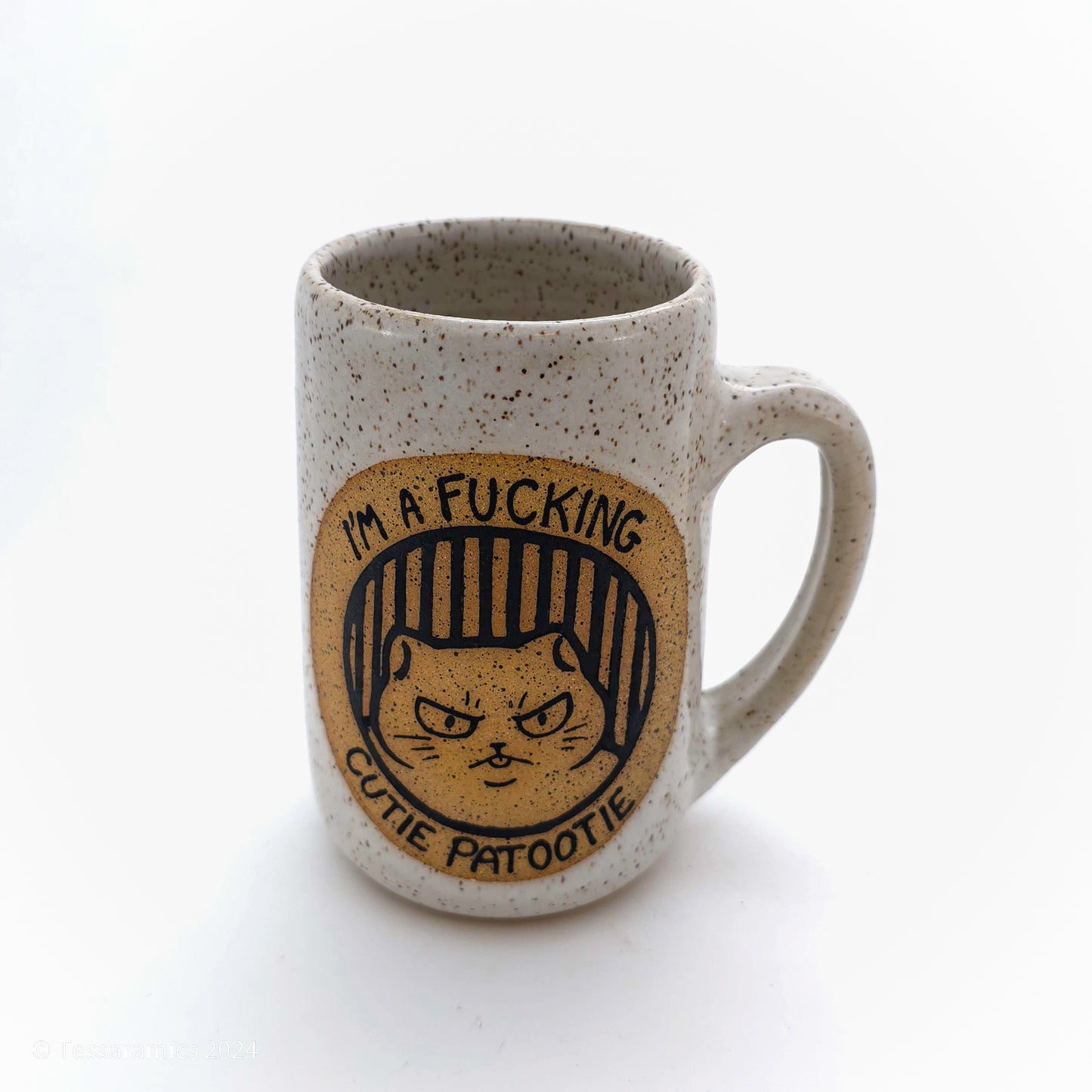 I'm a Fucking Cutie Patootie! Tired, Queer, Caffienated Cat Mug