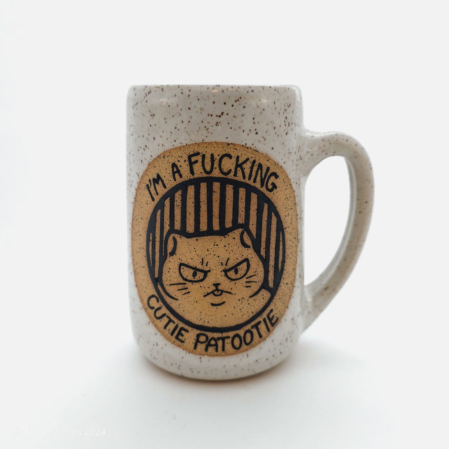 I'm a Fucking Cutie Patootie! Tired, Queer, Caffienated Cat Mug