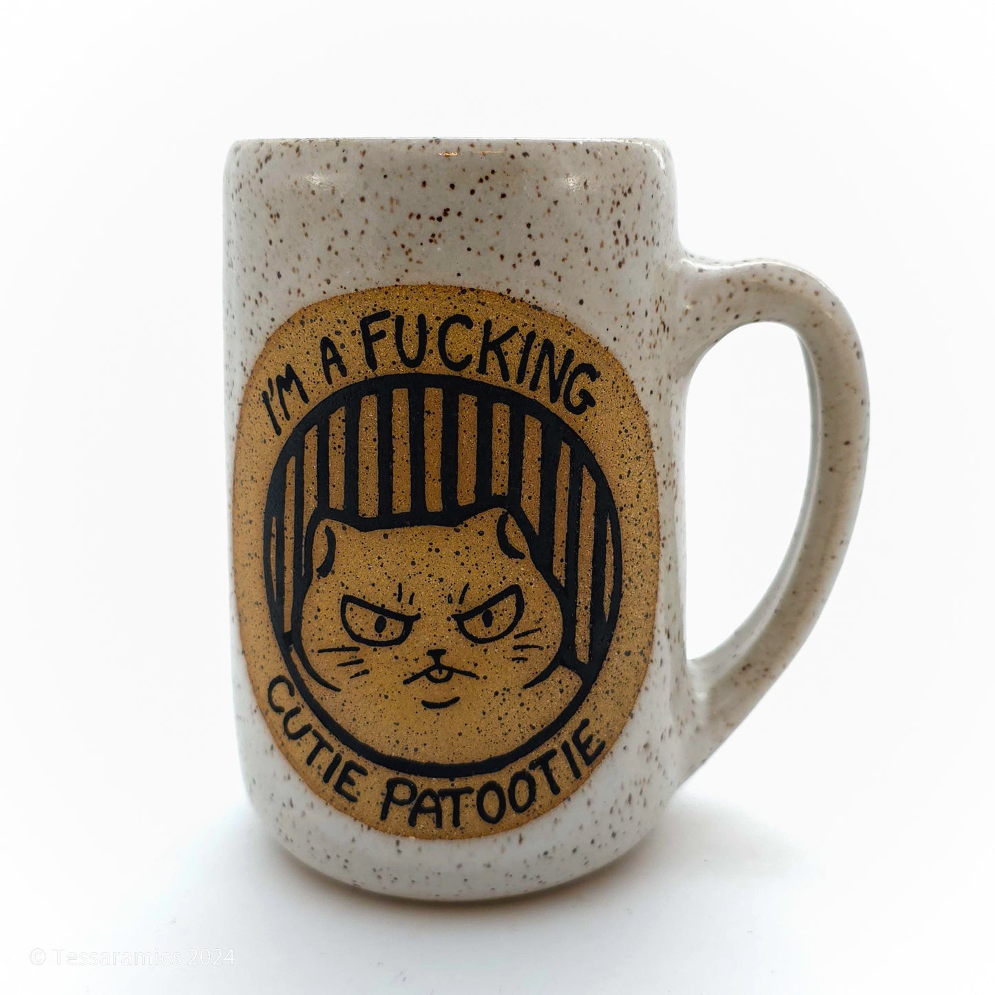 I'm a Fucking Cutie Patootie! Tired, Queer, Caffienated Cat Mug