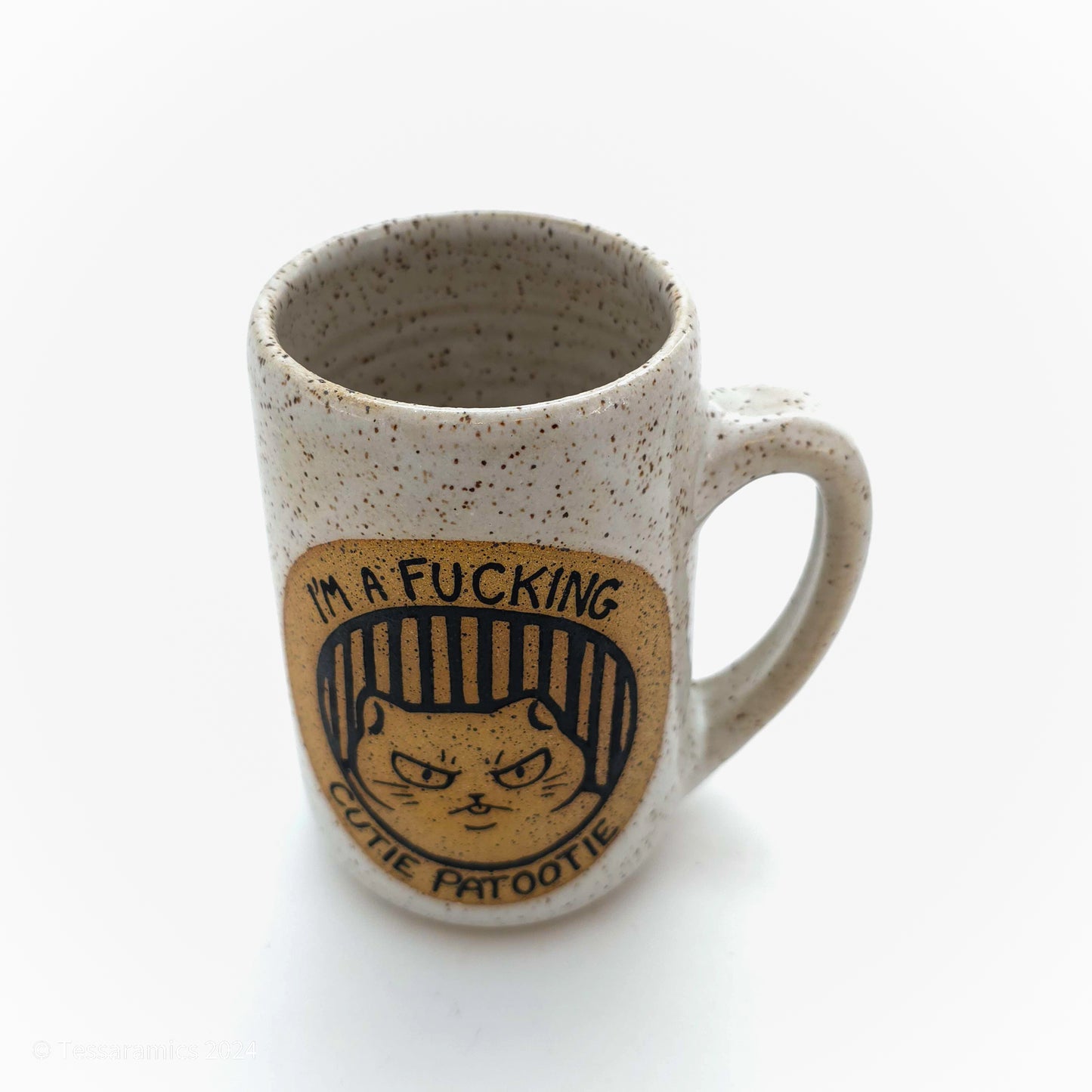 I'm a Fucking Cutie Patootie! Tired, Queer, Caffienated Cat Mug