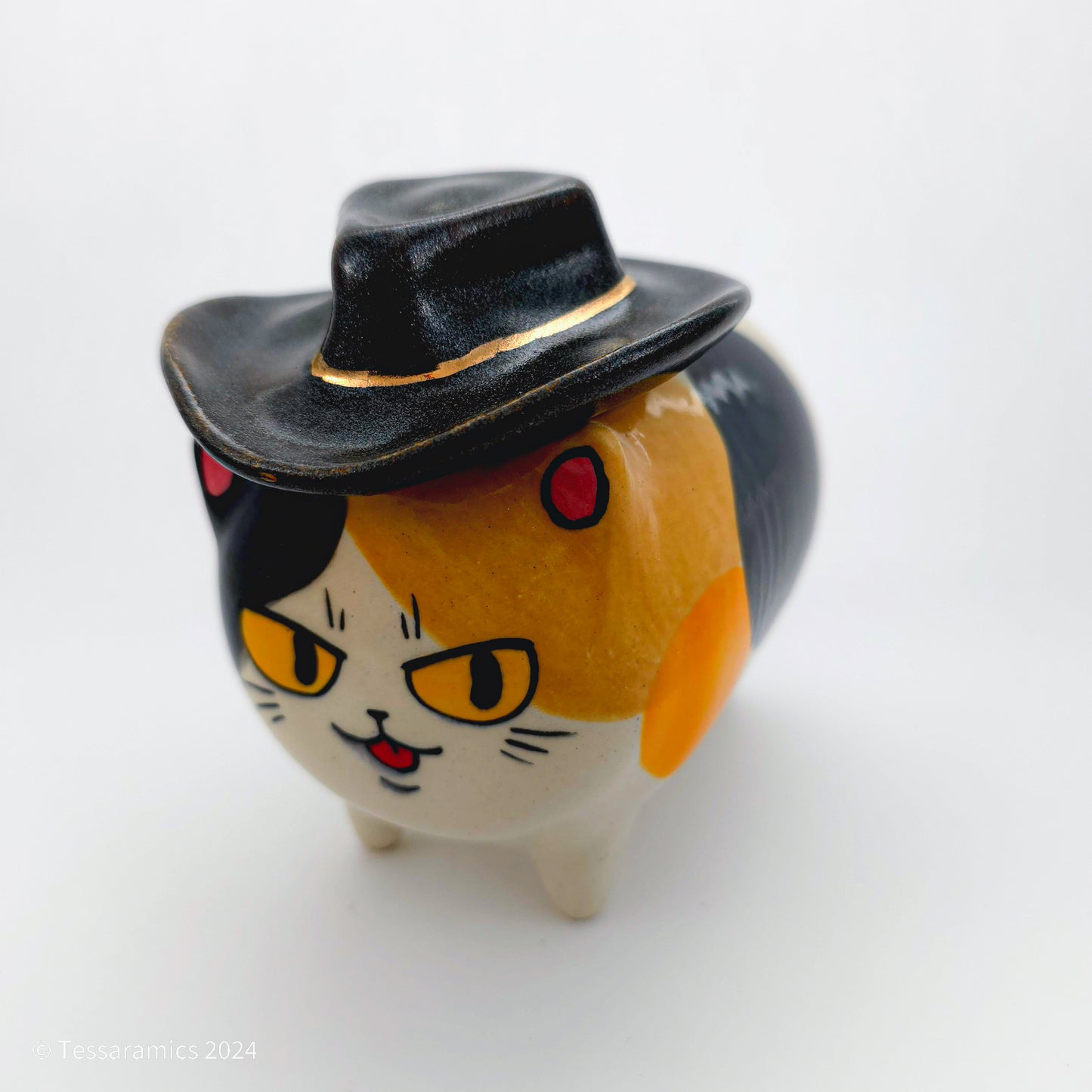 Cowboy Hat Calico Cat