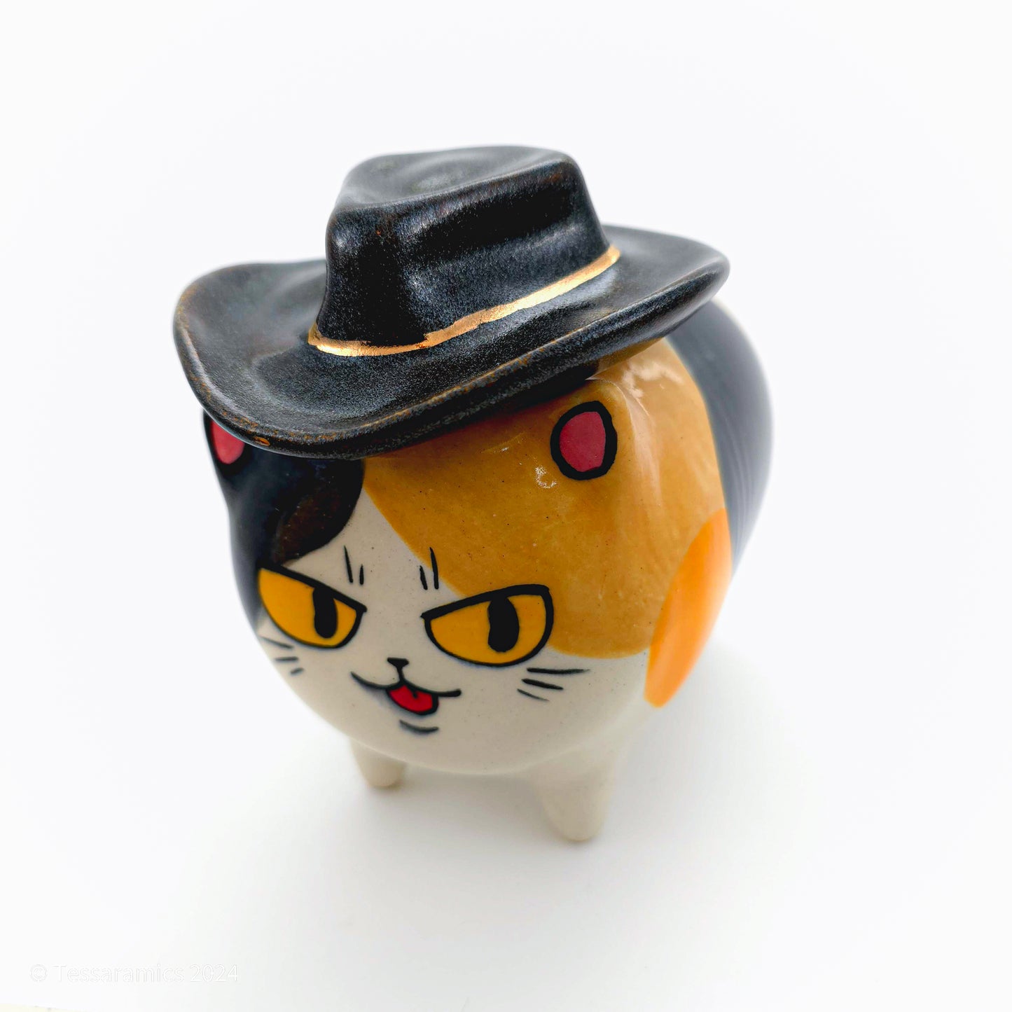 Cowboy Hat Calico Cat