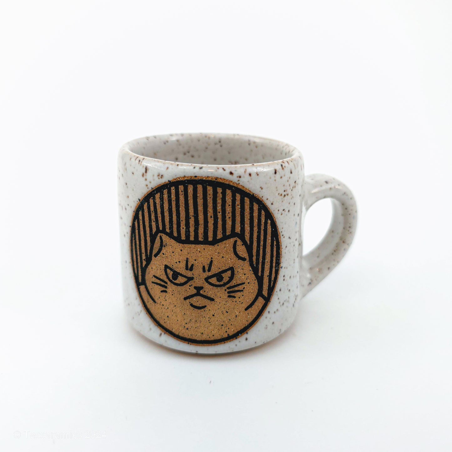 Chonky Angry and Grumpy Cat Espresso Mug