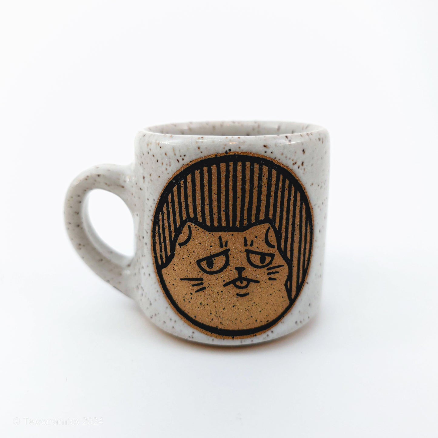 Chonky Angry and Grumpy Cat Espresso Mug