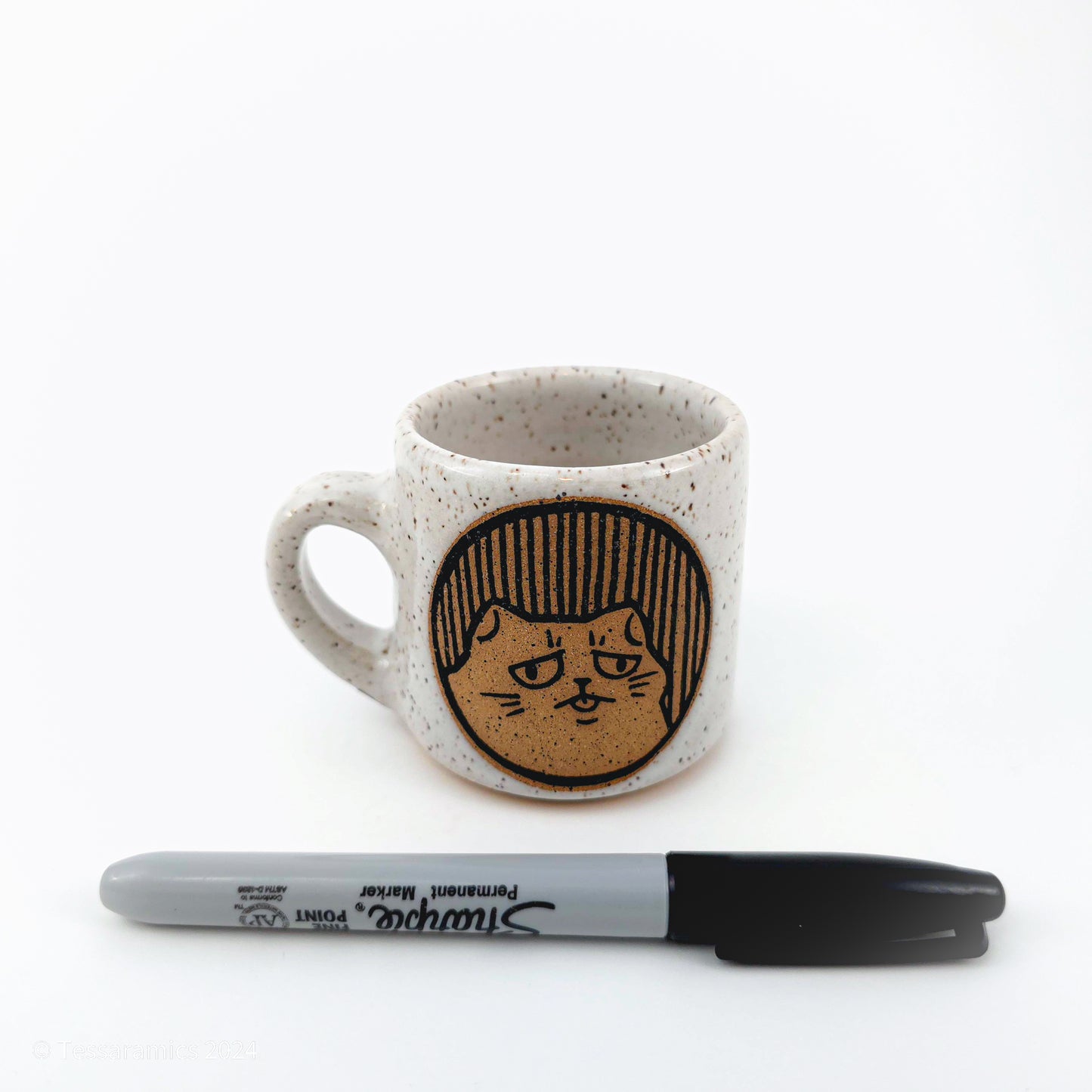 Chonky Angry and Grumpy Cat Espresso Mug