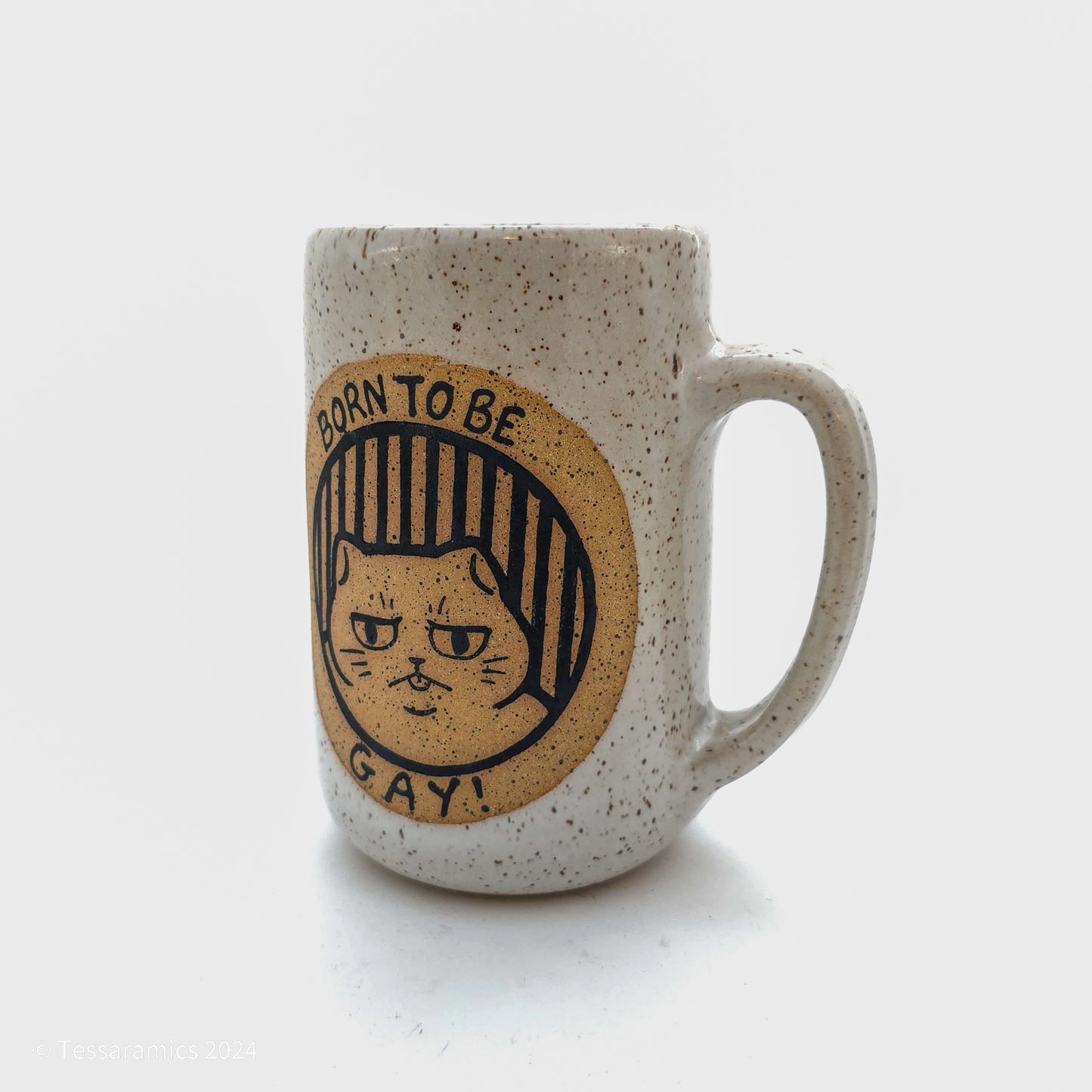 Born To Be Gay! Forced To Do Job! Cat Mug