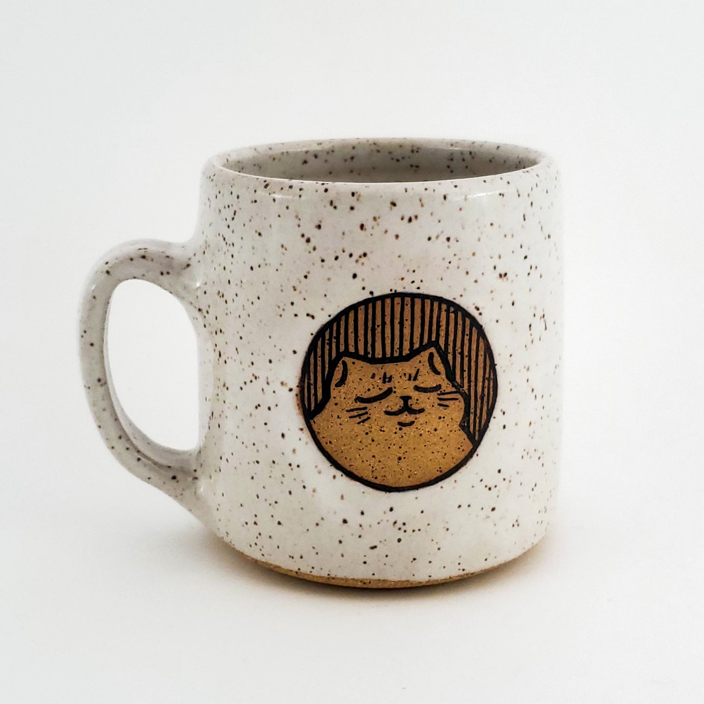 12 oz Speckled Content Cat Mug*