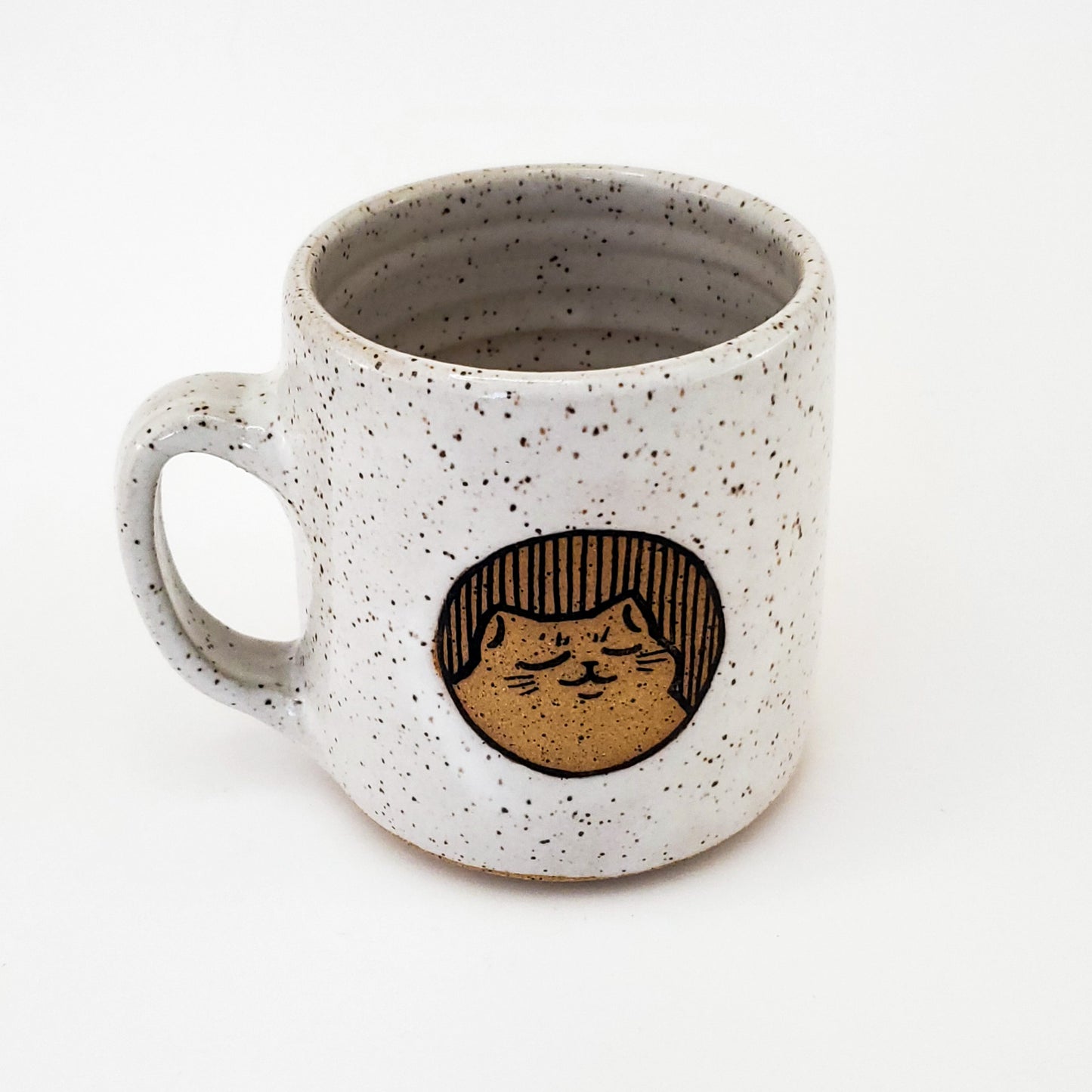 12 oz Speckled Content Cat Mug*