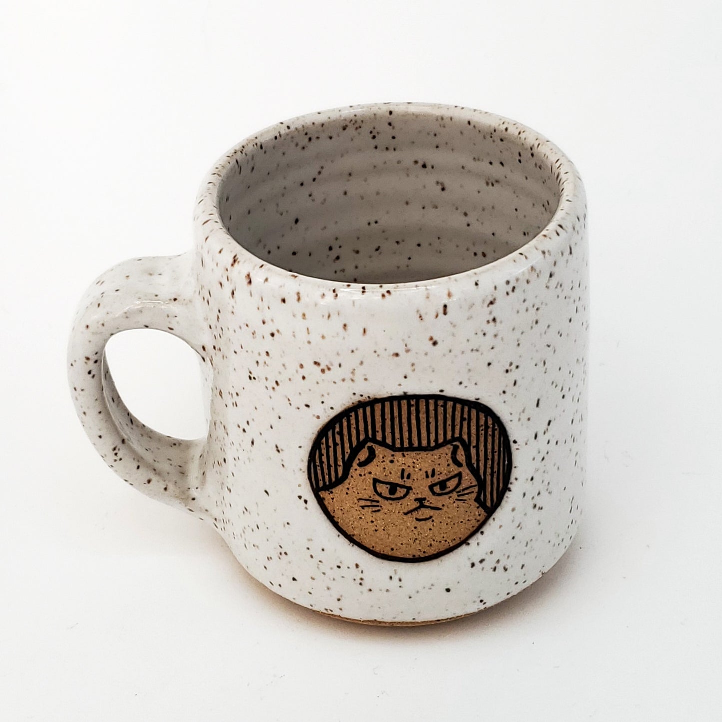12 oz Speckled Angry Cat Mug*