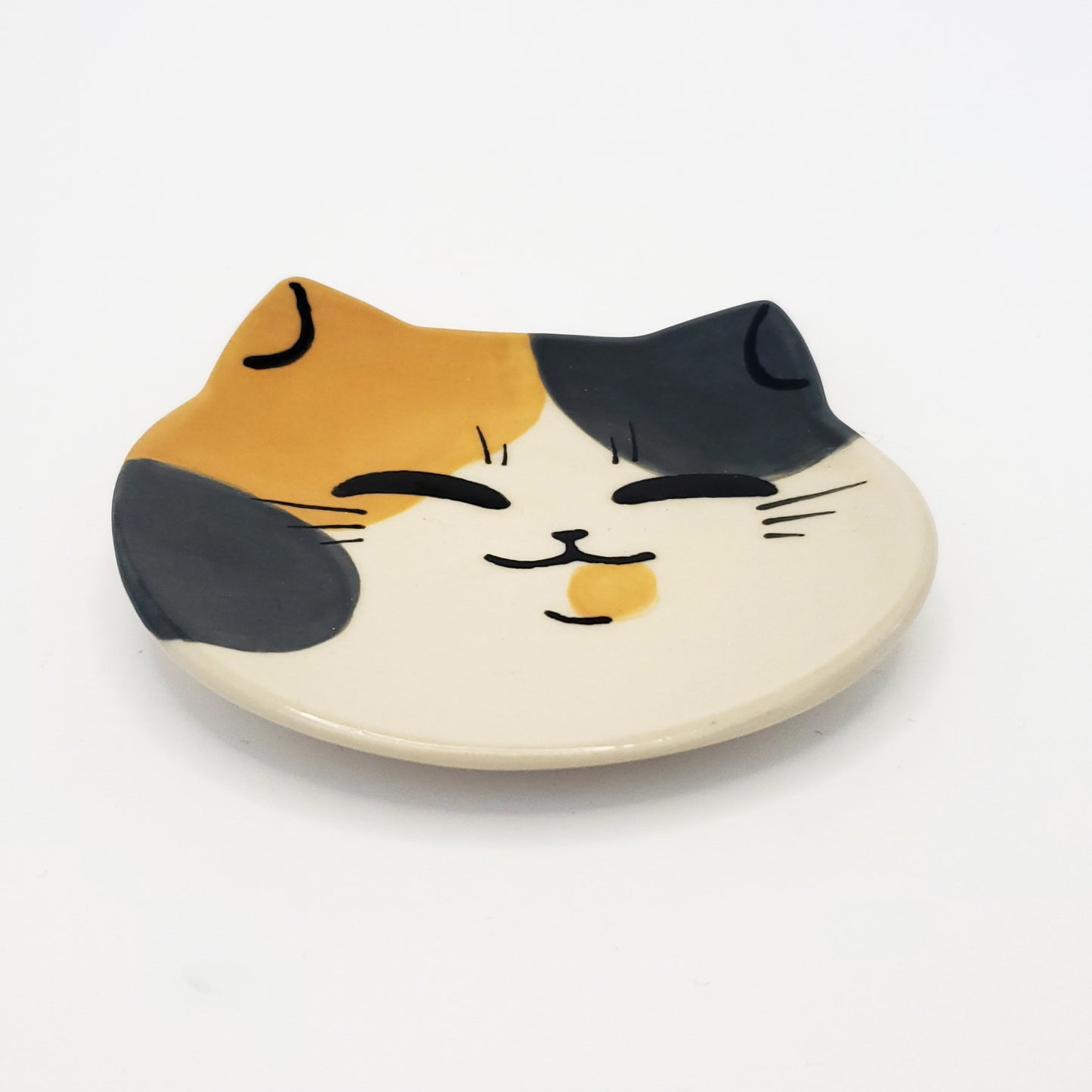 Calico Cat Head Ring Dish