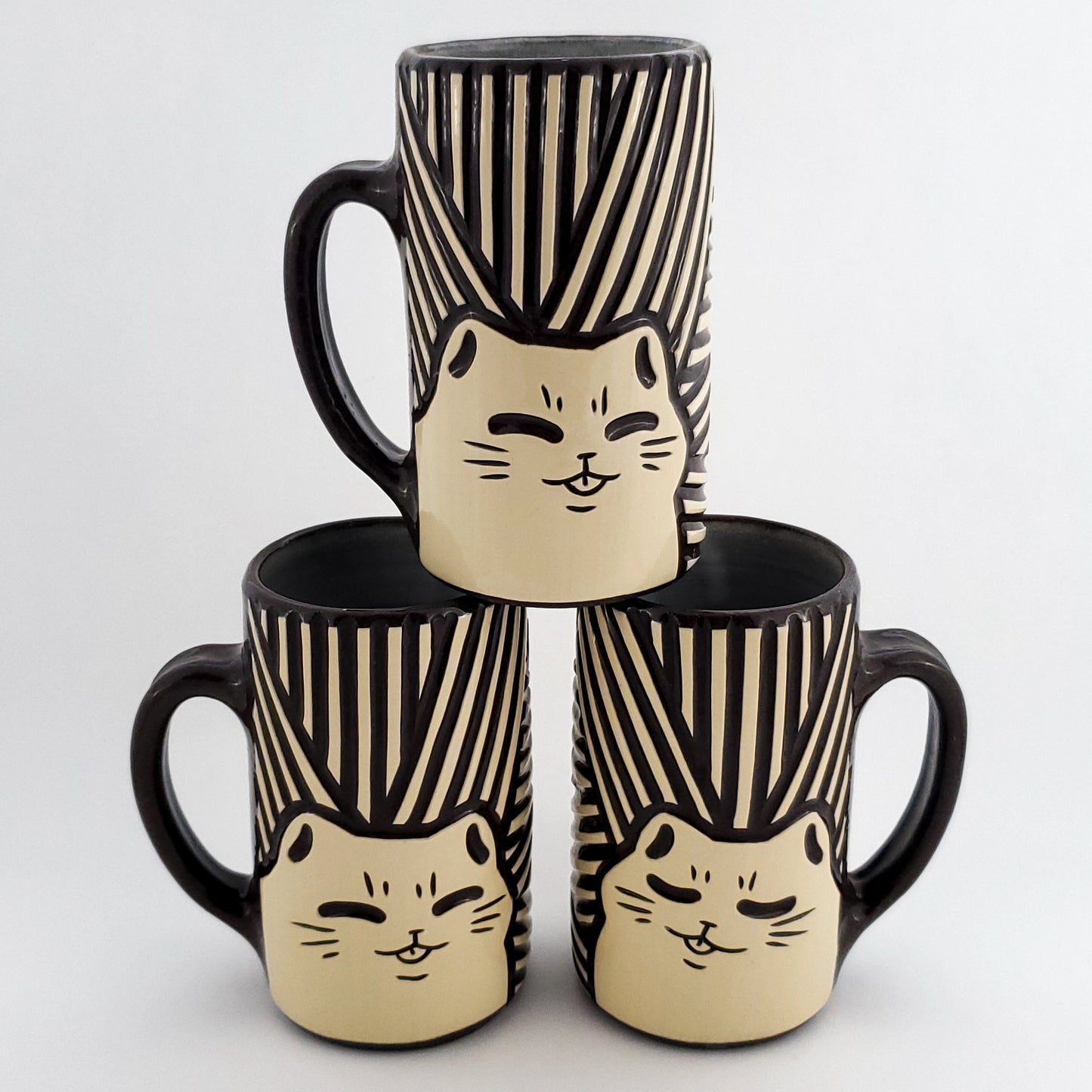 16 oz Content Cat Mug in Coffee*