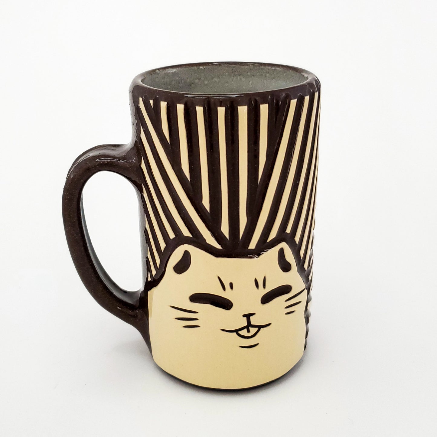16 oz Content Cat Mug in Coffee*