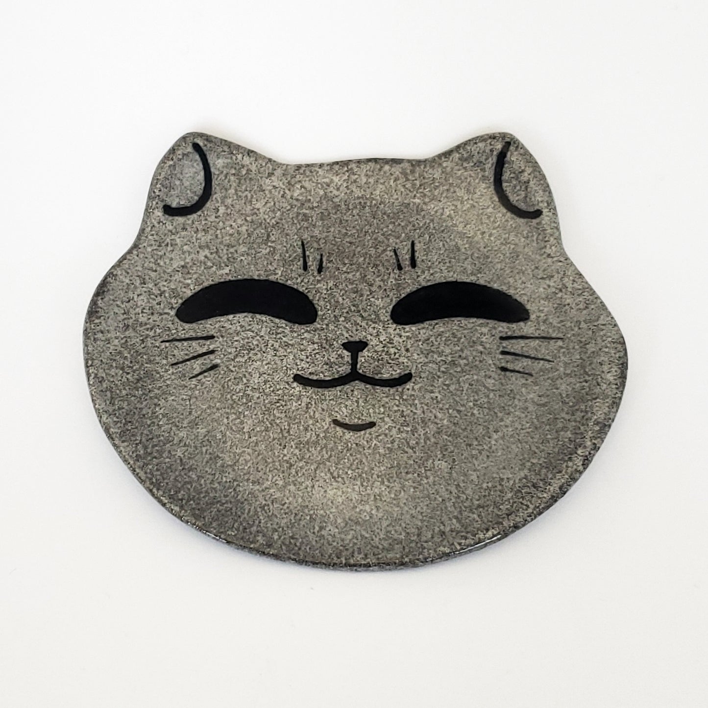 Grey Cat Head Ring Dish *